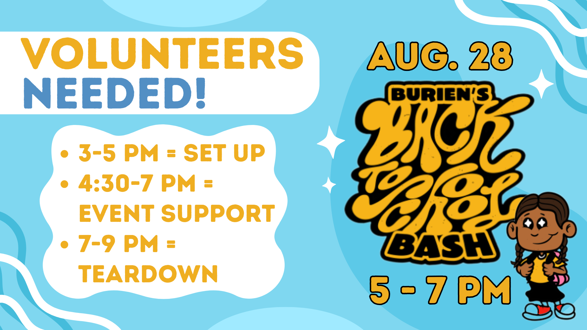 Volunteer Sign-Up: 2026 Burien’s Back to School Bash