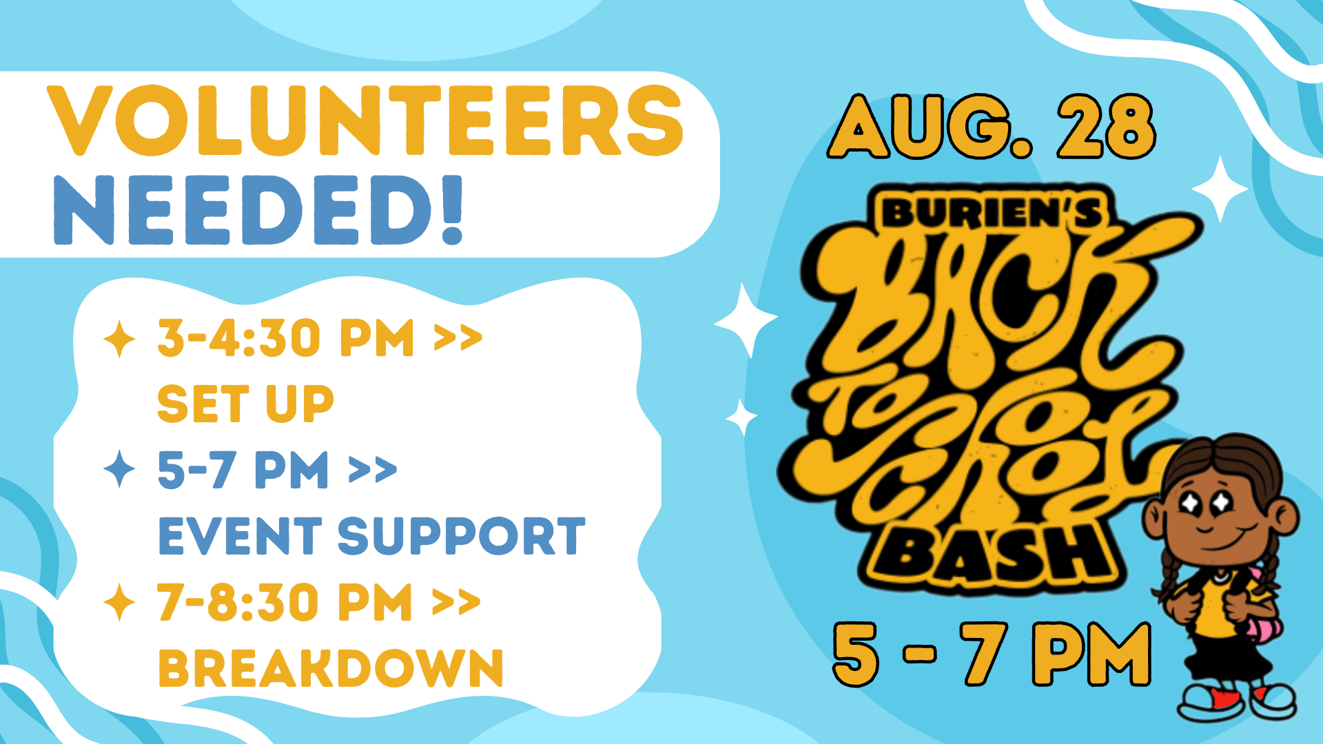 Volunteer Sign-Up: 2026 Burien’s Back-to-School Bash