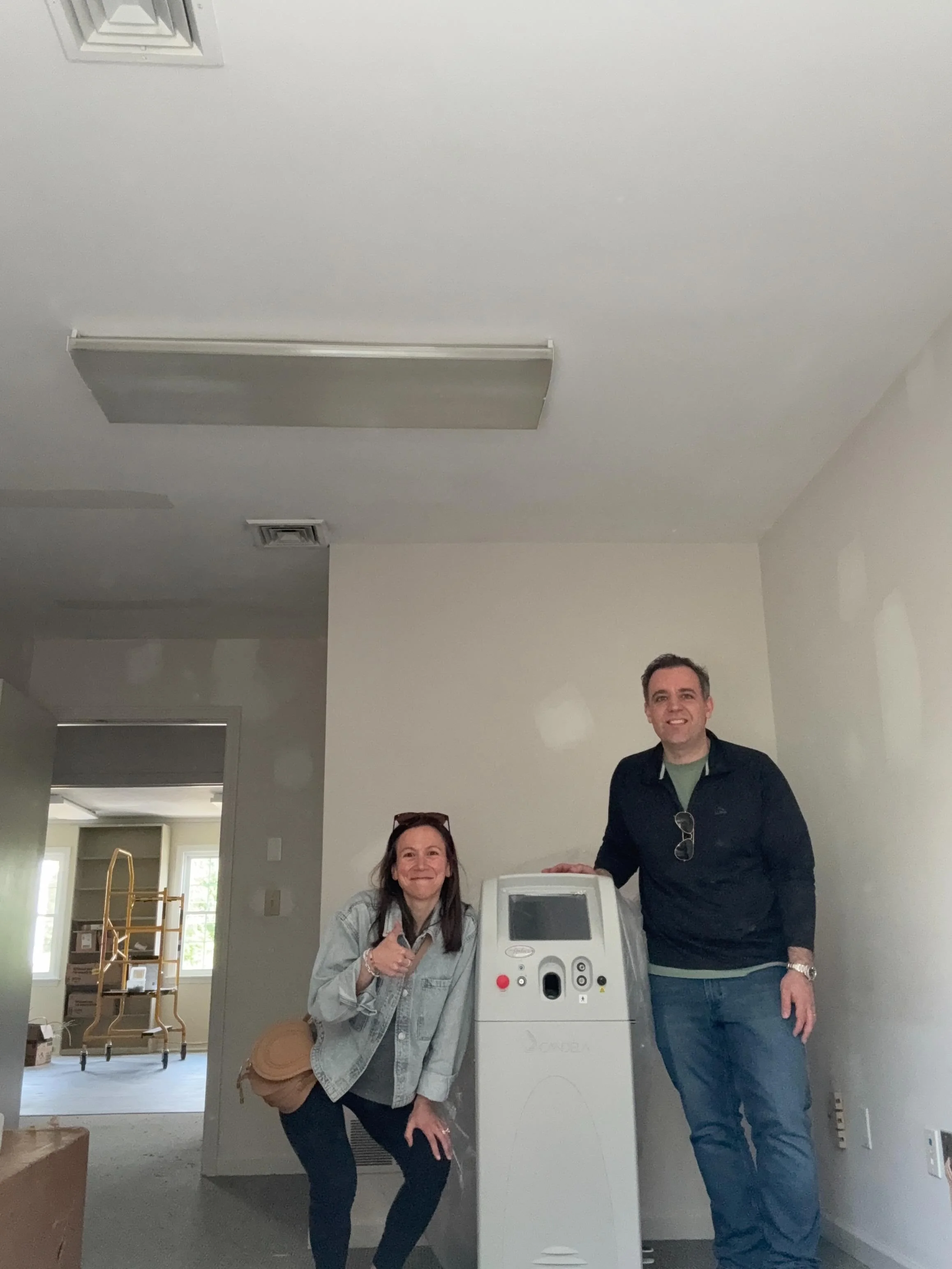 Laser delivery day! Our VBeam Perfecta pulsed-dye laser has finally arrived and is already making this place feel more like home. We&rsquo;re excited to treat port-wine birthmarks, infantile hemangiomas, spider angiomas, rosacea/facial redness, and m