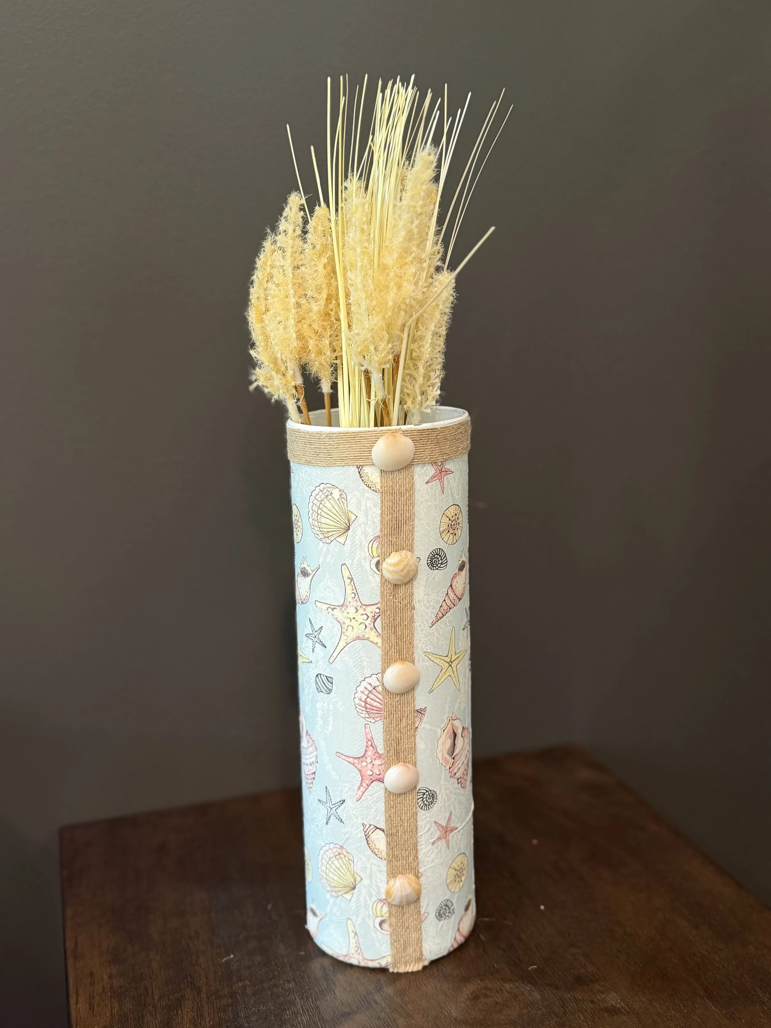 Coastal Seashell Vase
