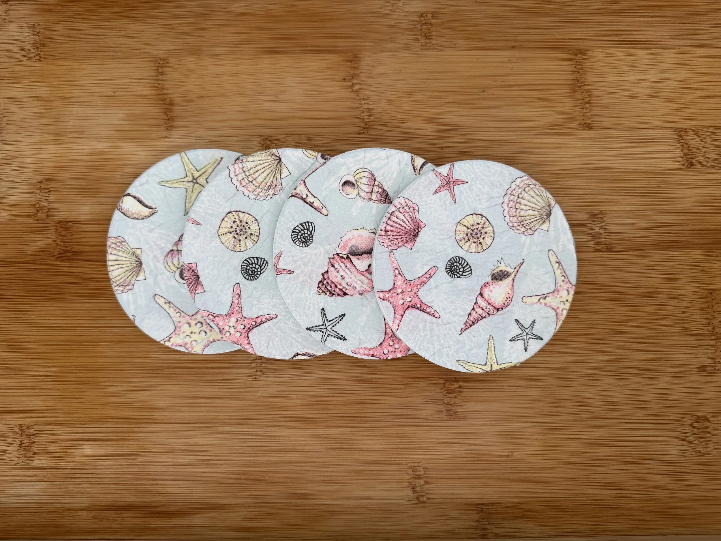 Coastal Seashell Coasters