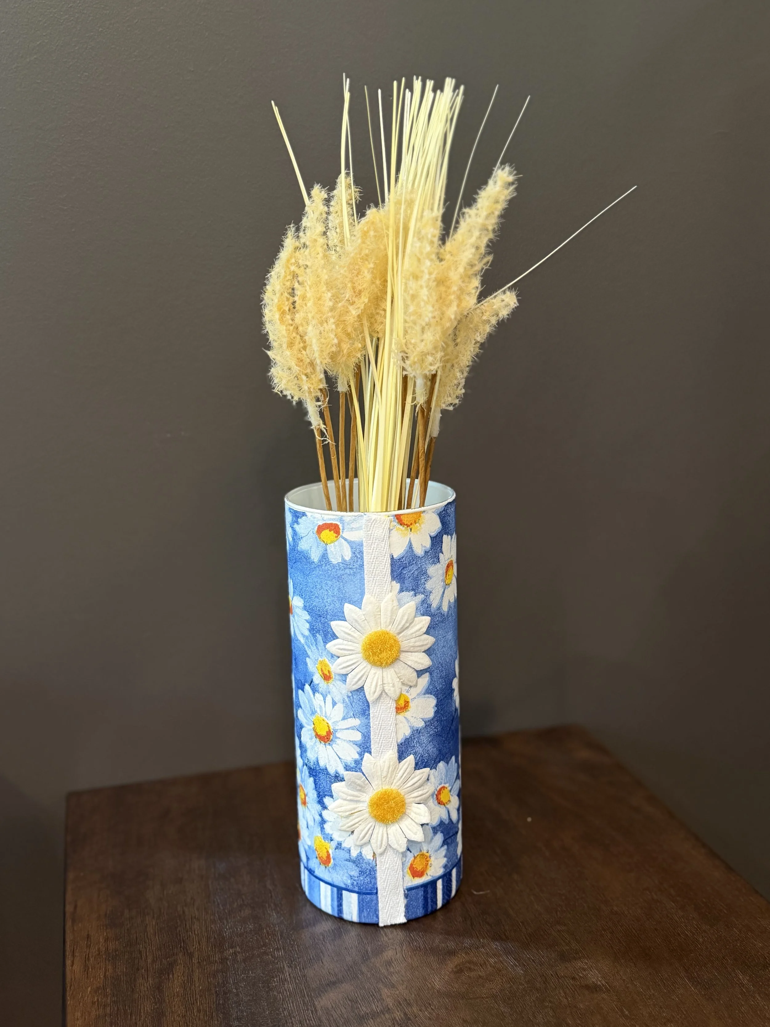 Blue Daisy Vase