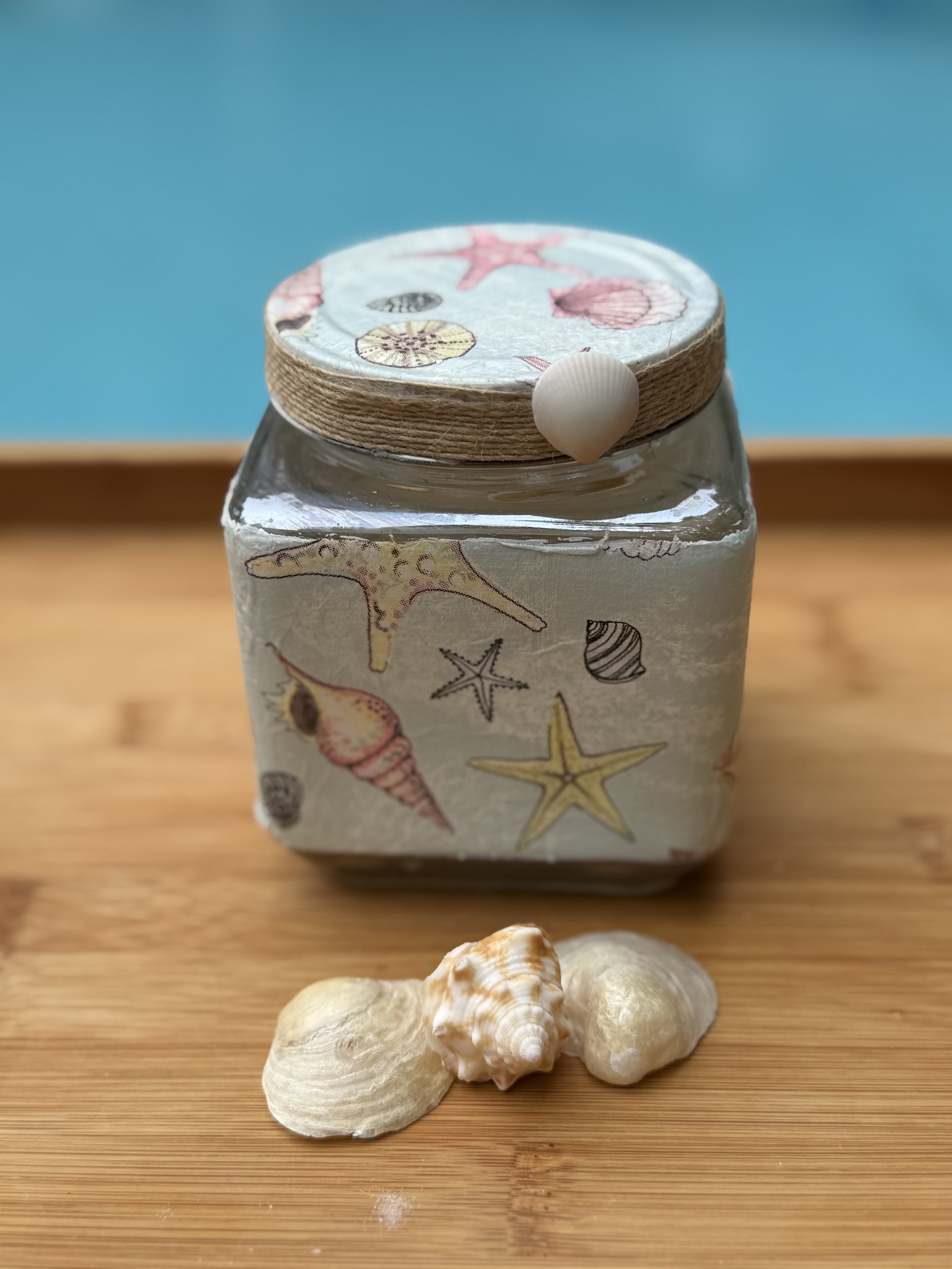 Coastal Seashell Jar