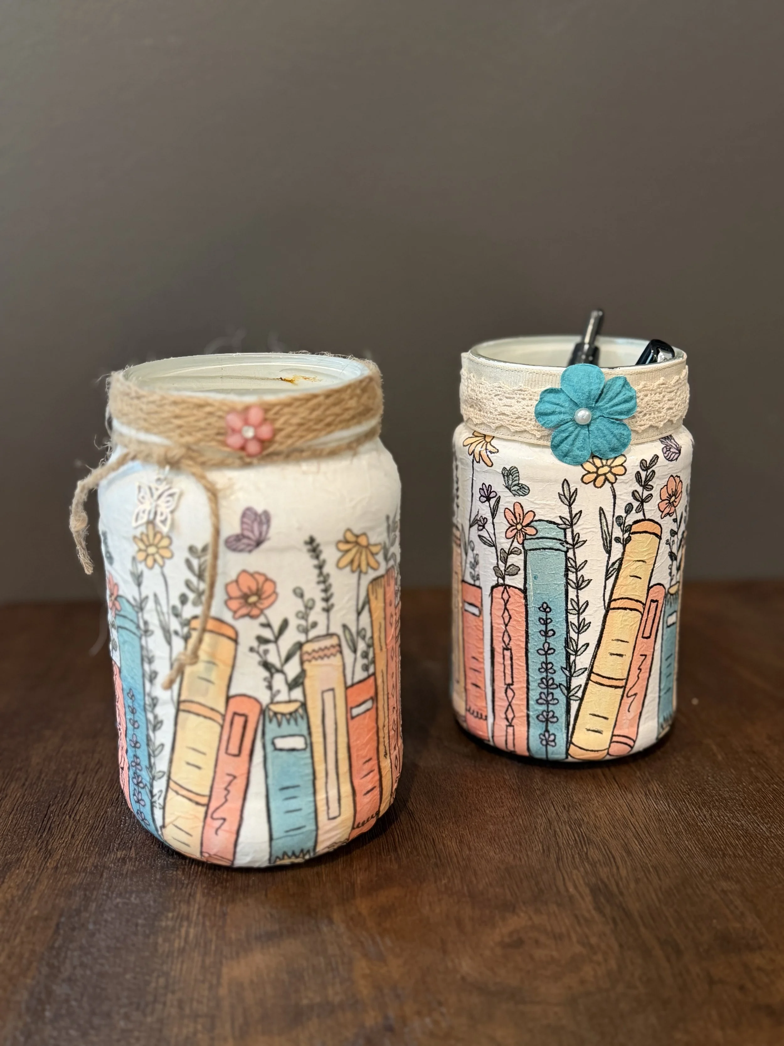 Books in Bloom Jar