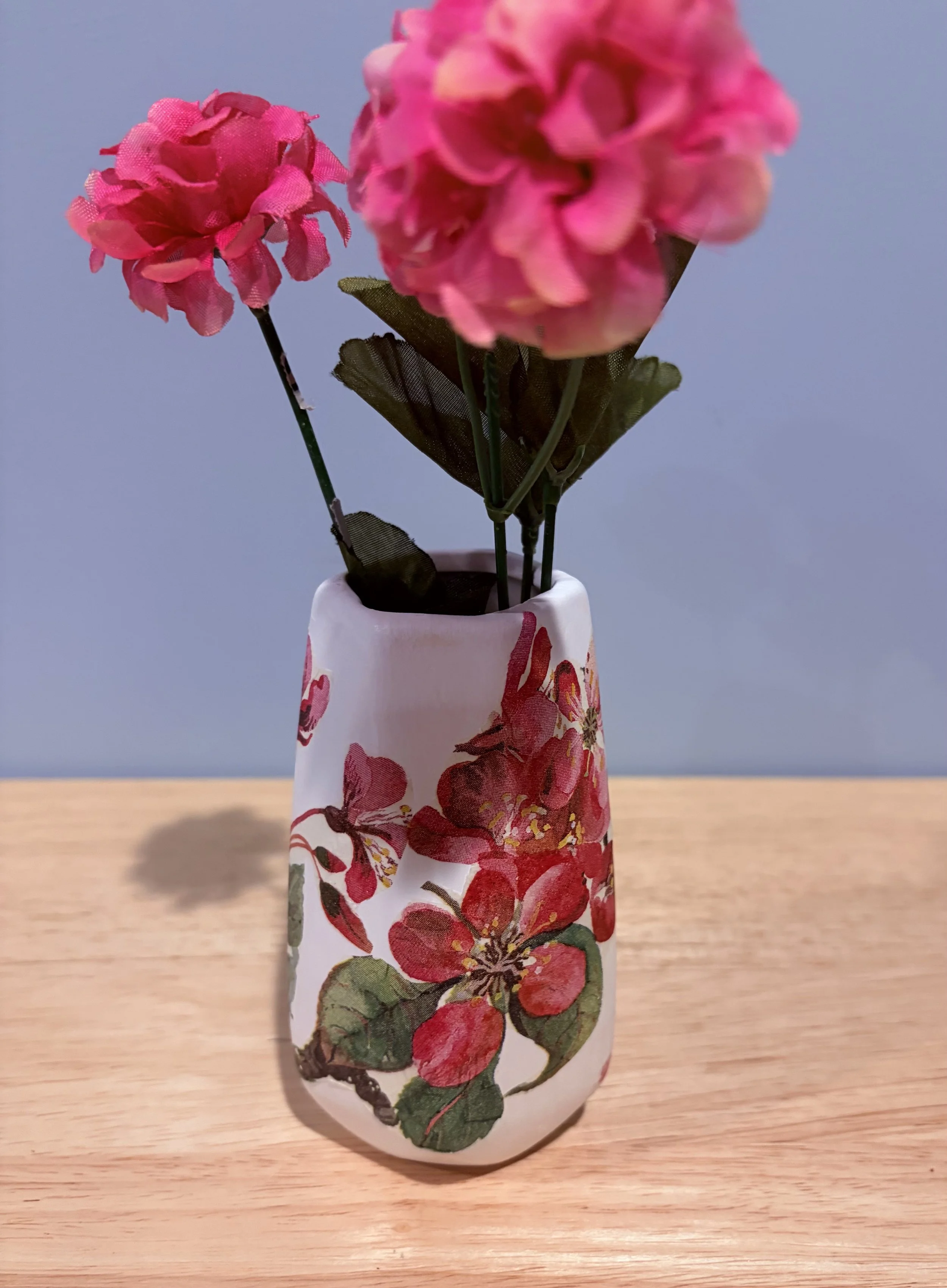 Red Floral Vase