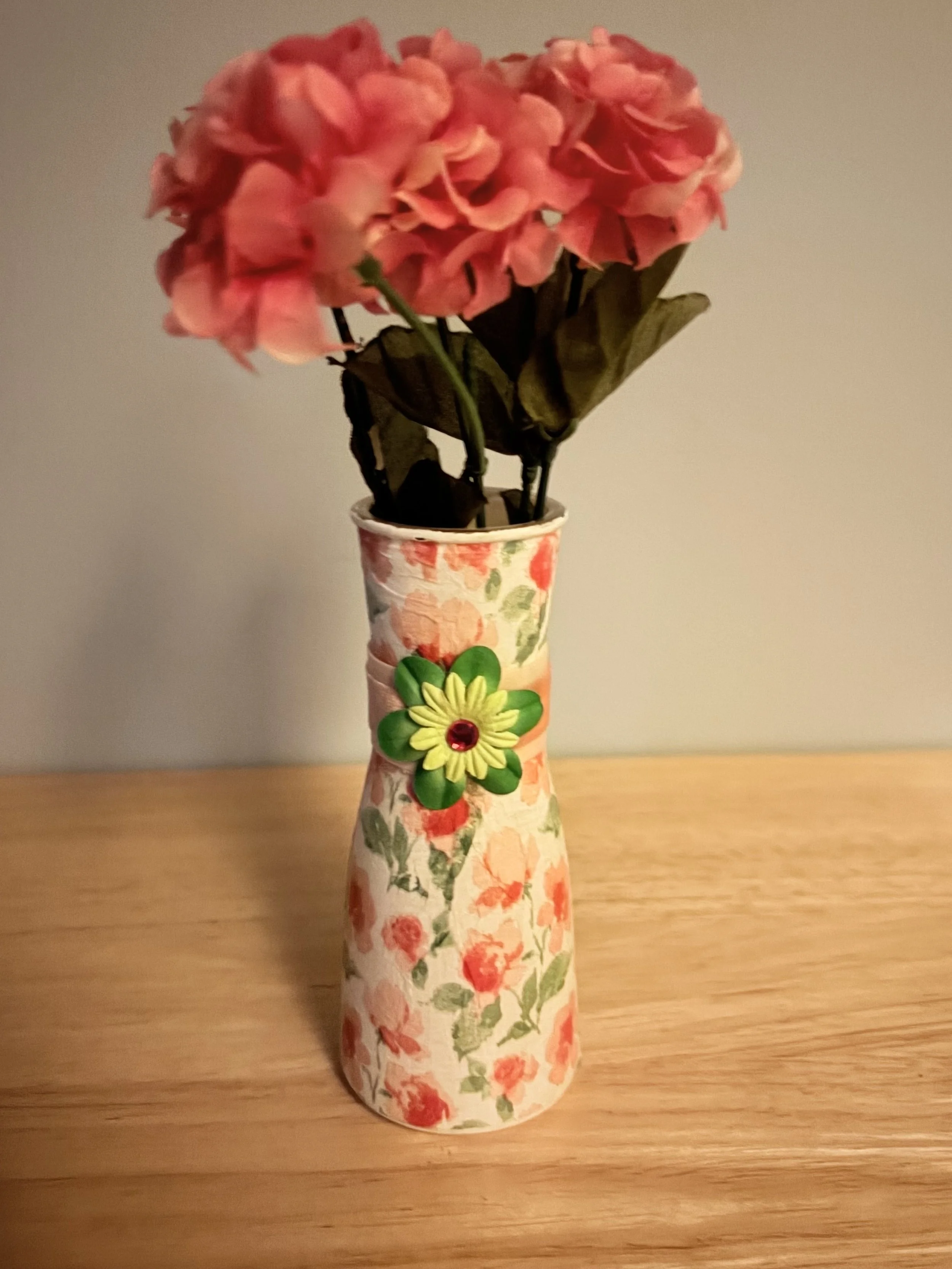 Pink Floral Vase