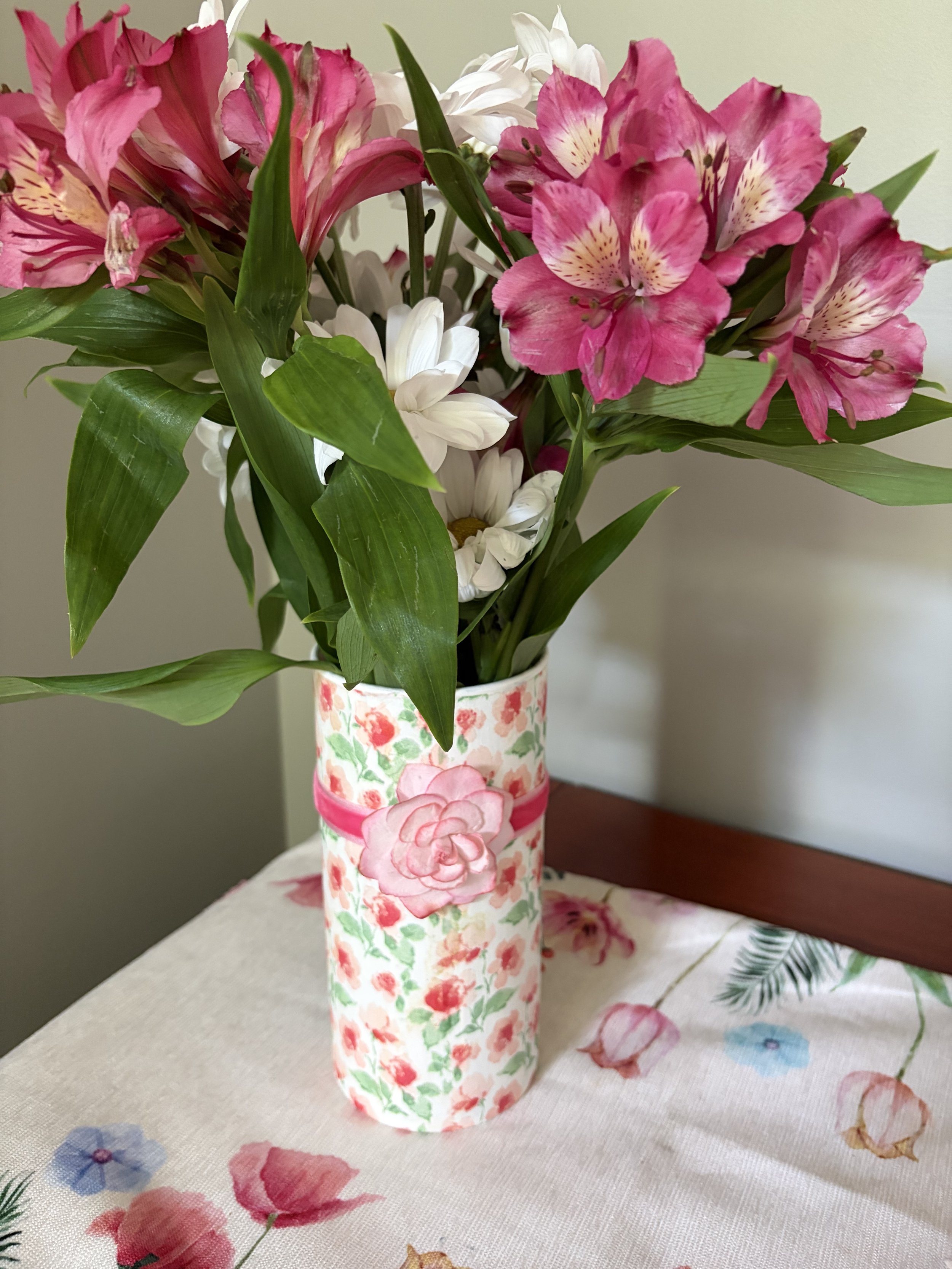 Pink Floral Vase