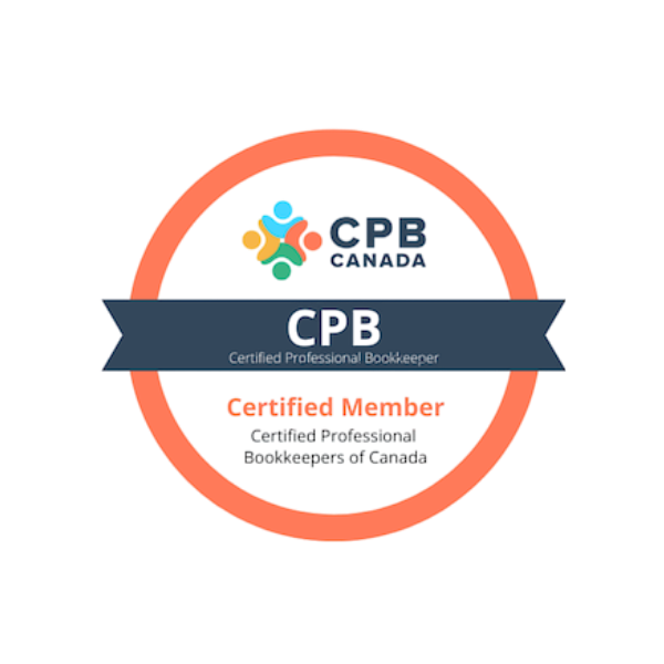 A logo with a cartoon figure and text stating 'CPB Certified Public Bookkeeper'.