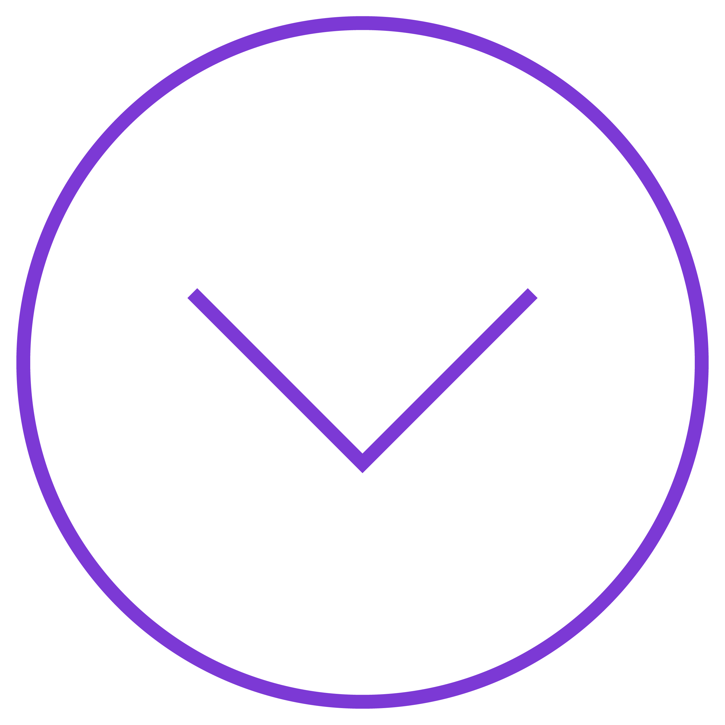 Purple outline of a location pin icon with a black background.
