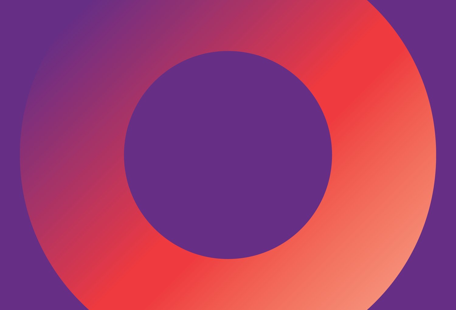 Abstract image with a purple circle in the center, surrounded by a gradient of red, orange, and purple colors.