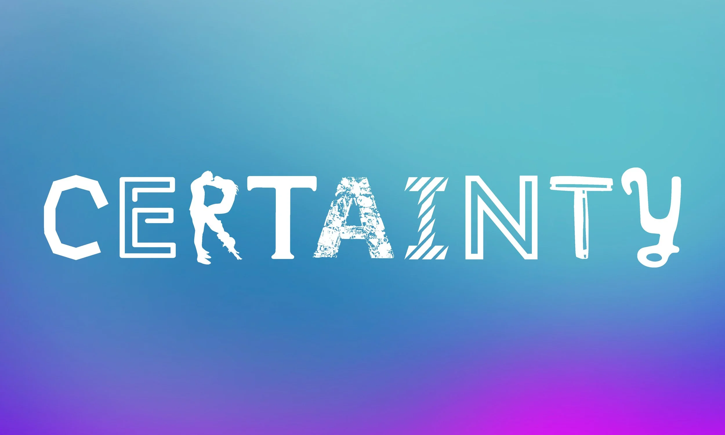 Colorful gradient background with the word 'CREATIVITY' spelled out in different artistic font styles.