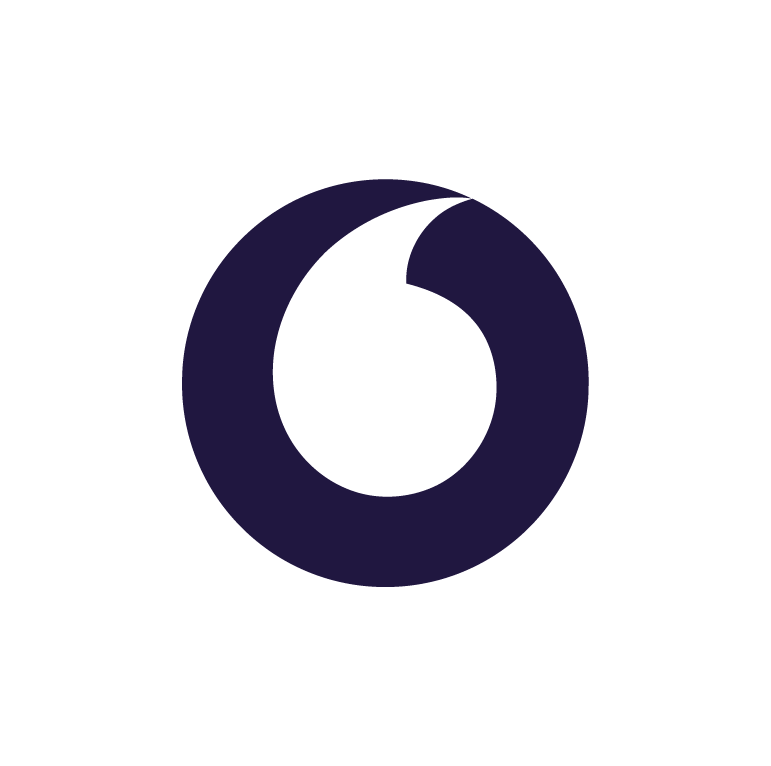 A black background with a dark purple circle and a number six in the center.