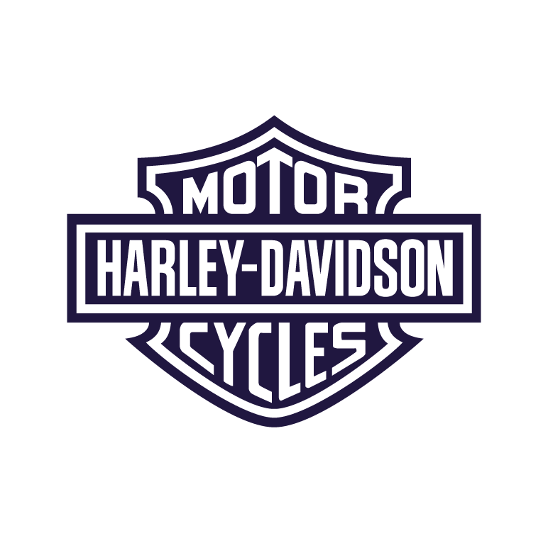 Harley-Davidson logo in black and dark blue colors.