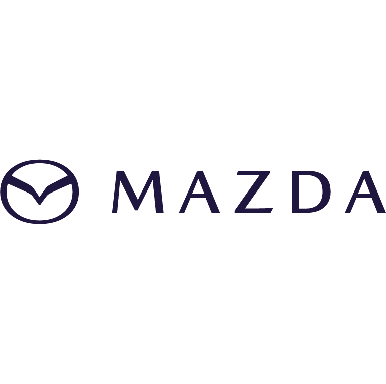 Mazda logo featuring a stylized 'M' inside a circle with the word 'Mazda' written next to it.