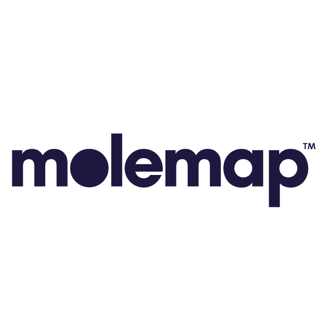 Molemap logo in purple color on a white background