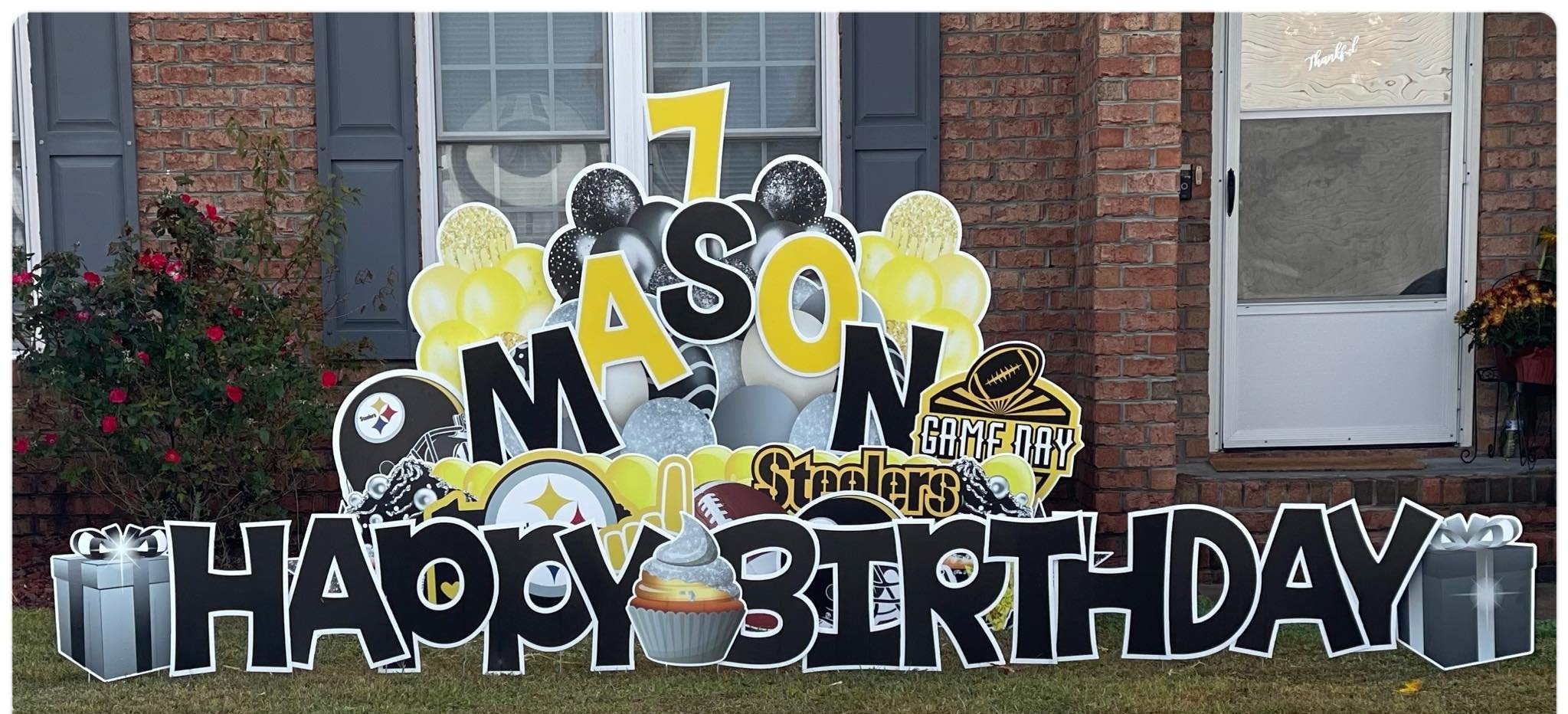 Steelers Themed Yard Sign