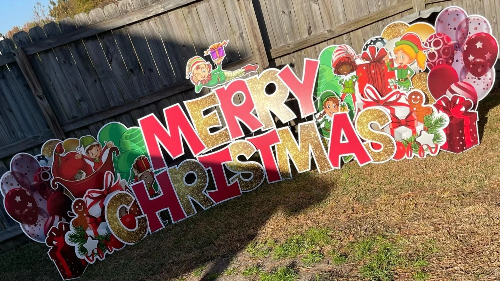 Christmas Themed Yard Sign