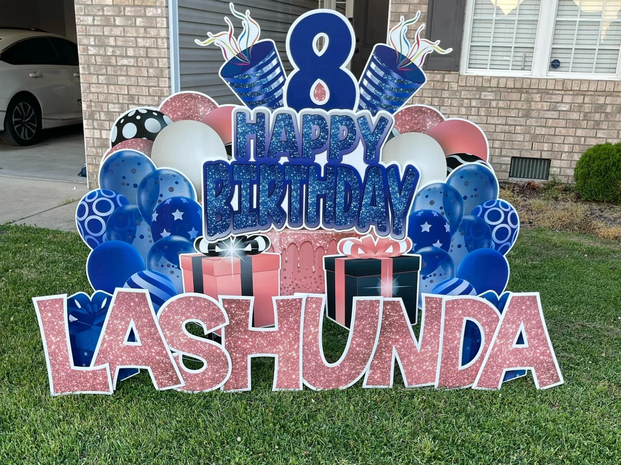 Pink & Blue Birthday Yard Sign