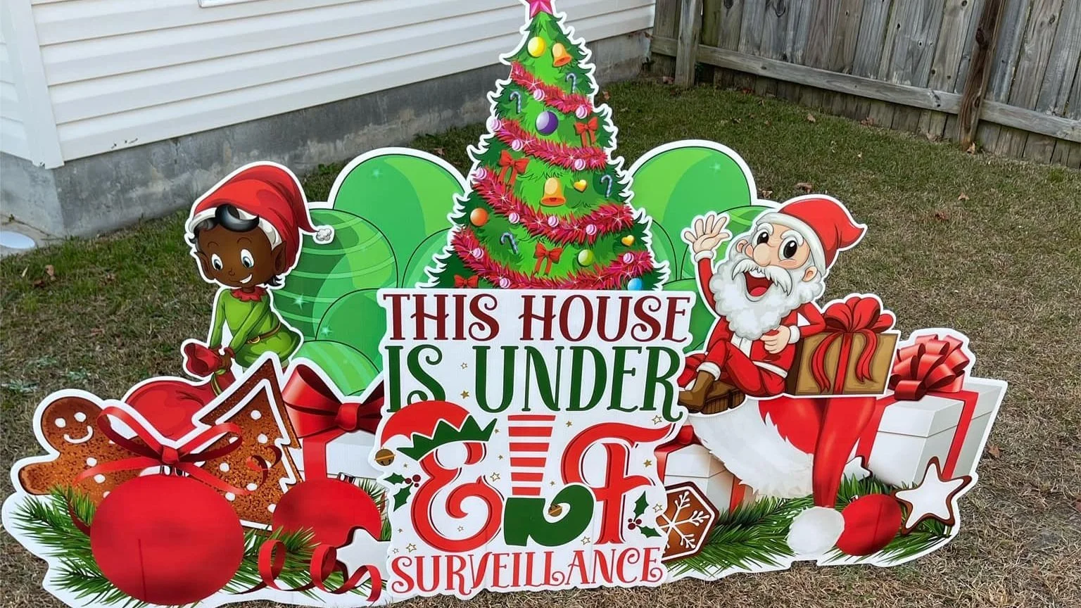 Christmas Themed Yard Sign