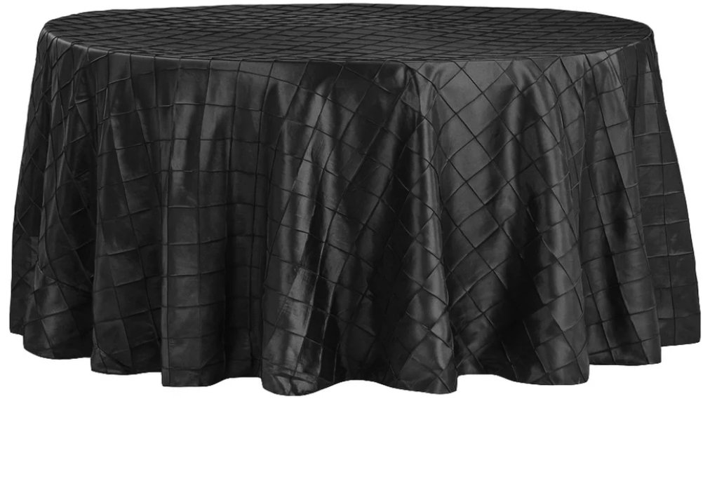 Pintuck Black Round 120”