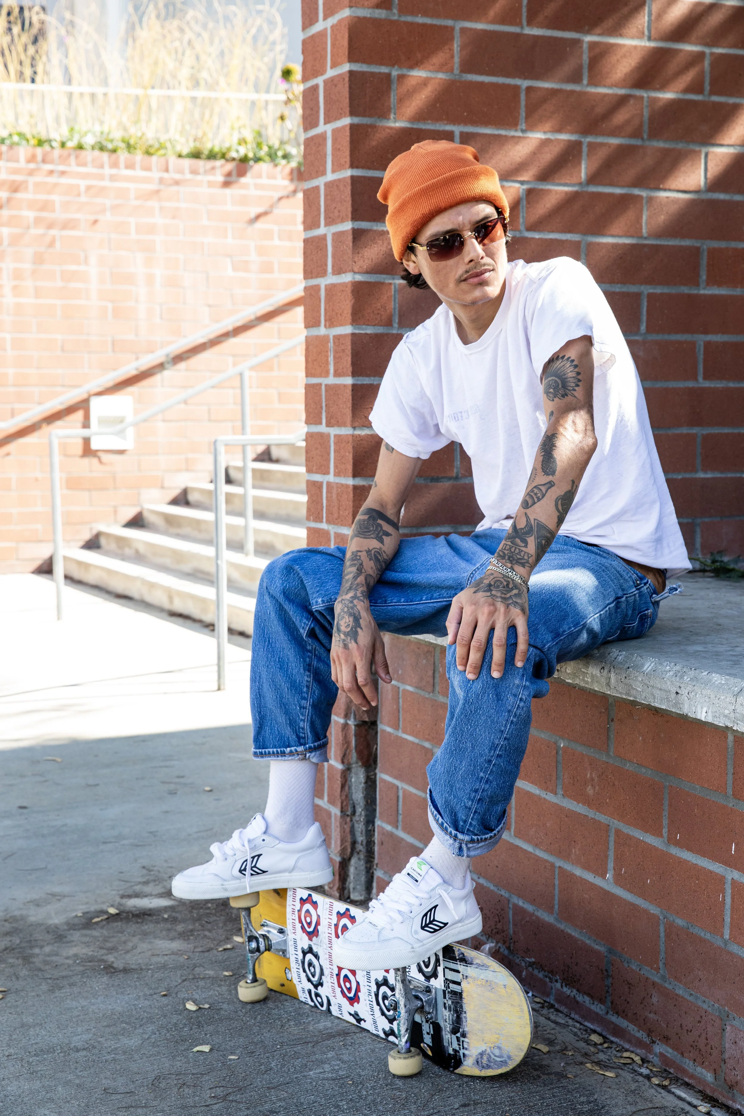 Trevor wearing white leather Mike V's portrait 2.JPG