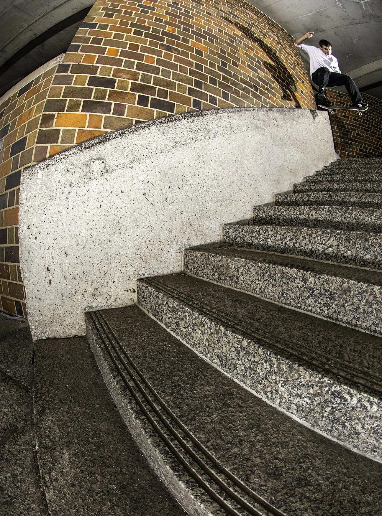Levi nollie flip noseslide UIC hubba.jpg