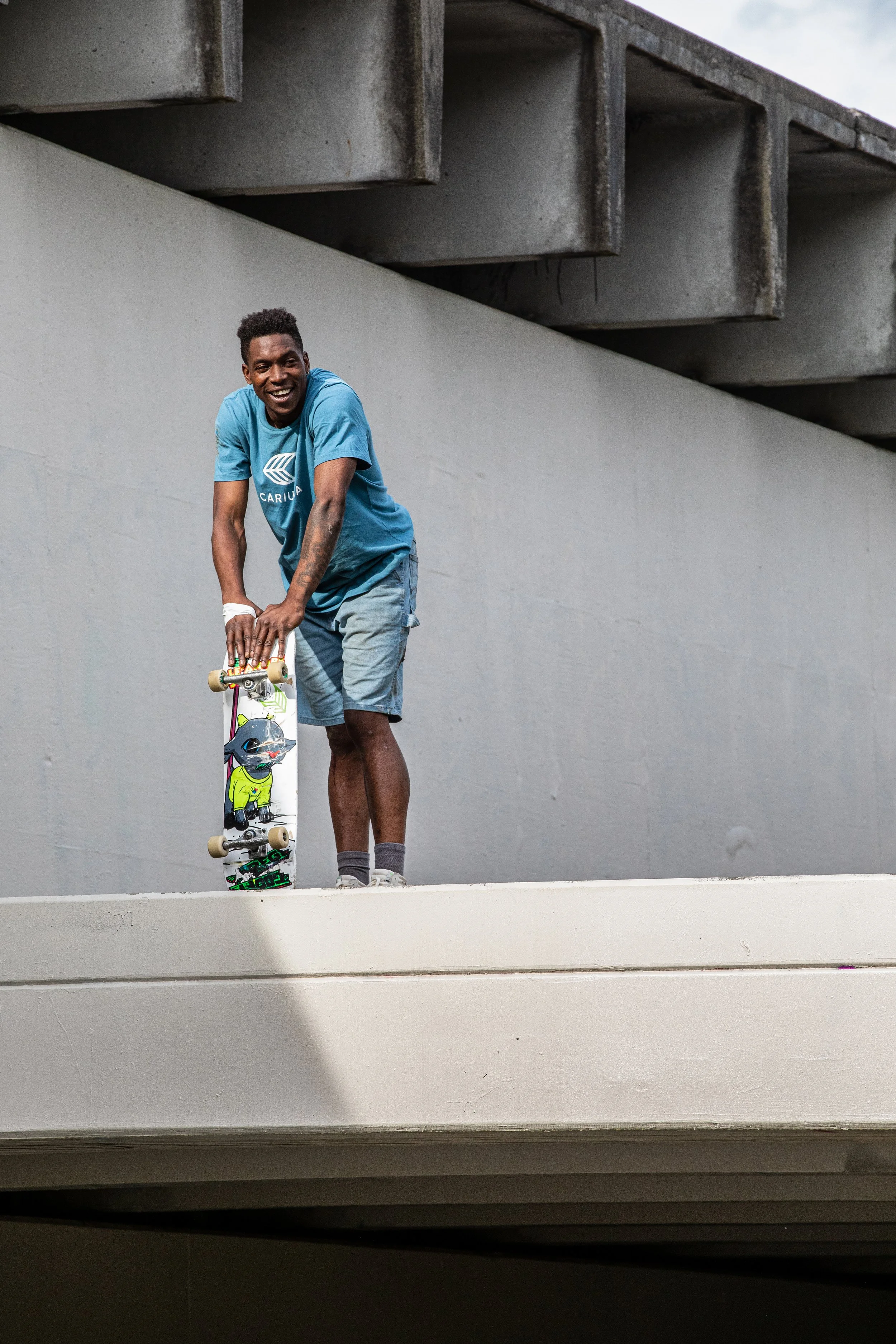 LeAndre standing on roof gap bts 2.jpg