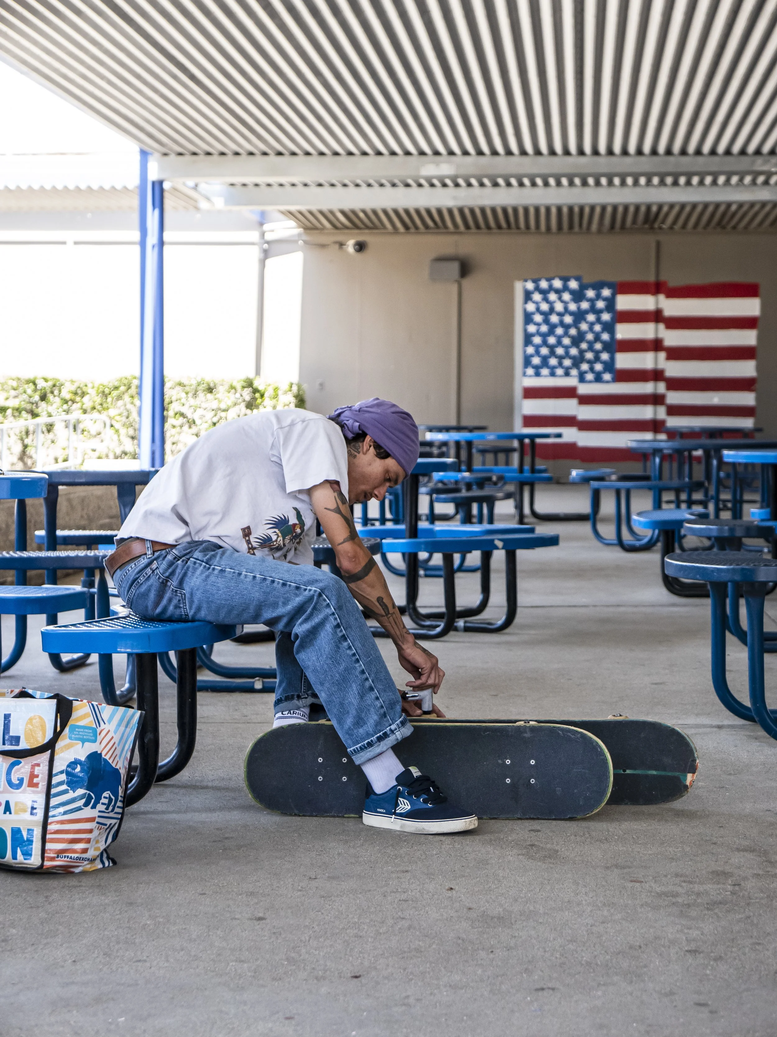 Trevor setting up board.JPG