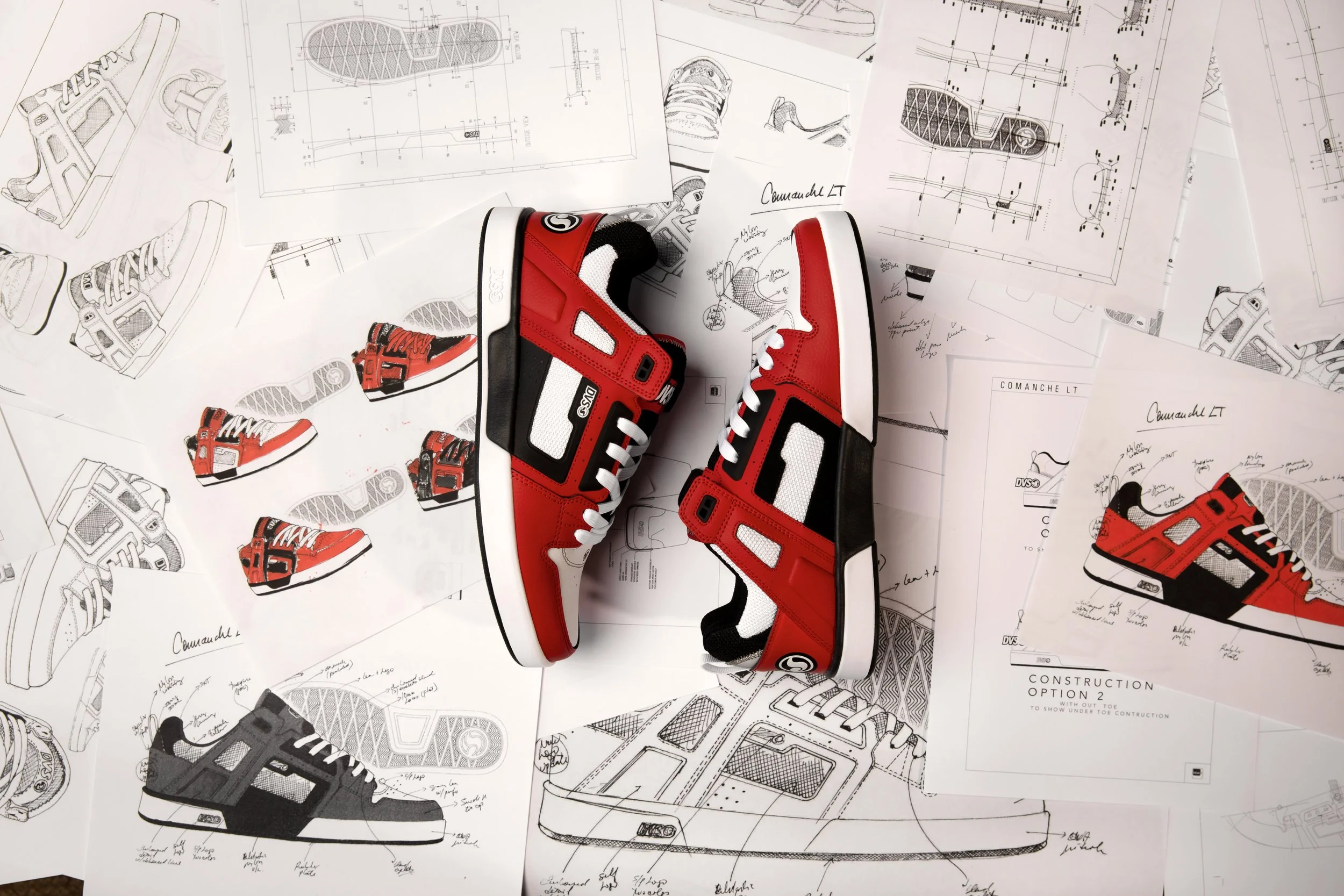 Red Comanche LT product photo on sketches.JPG