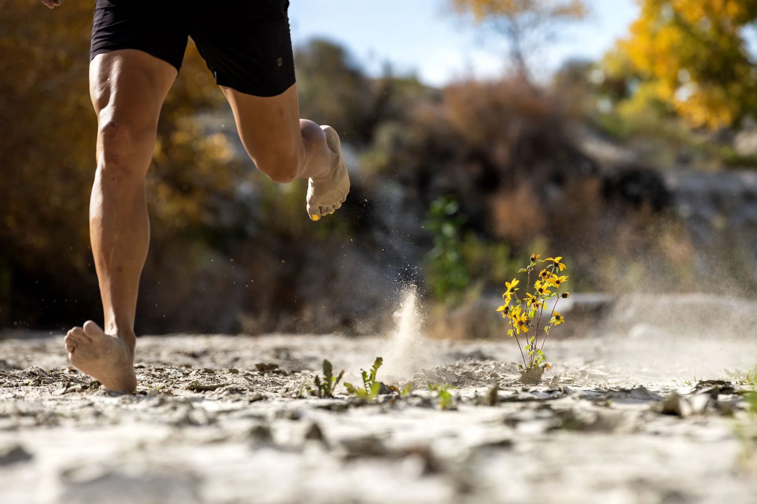 Ricky running through riverbed feet close up 2.JPG