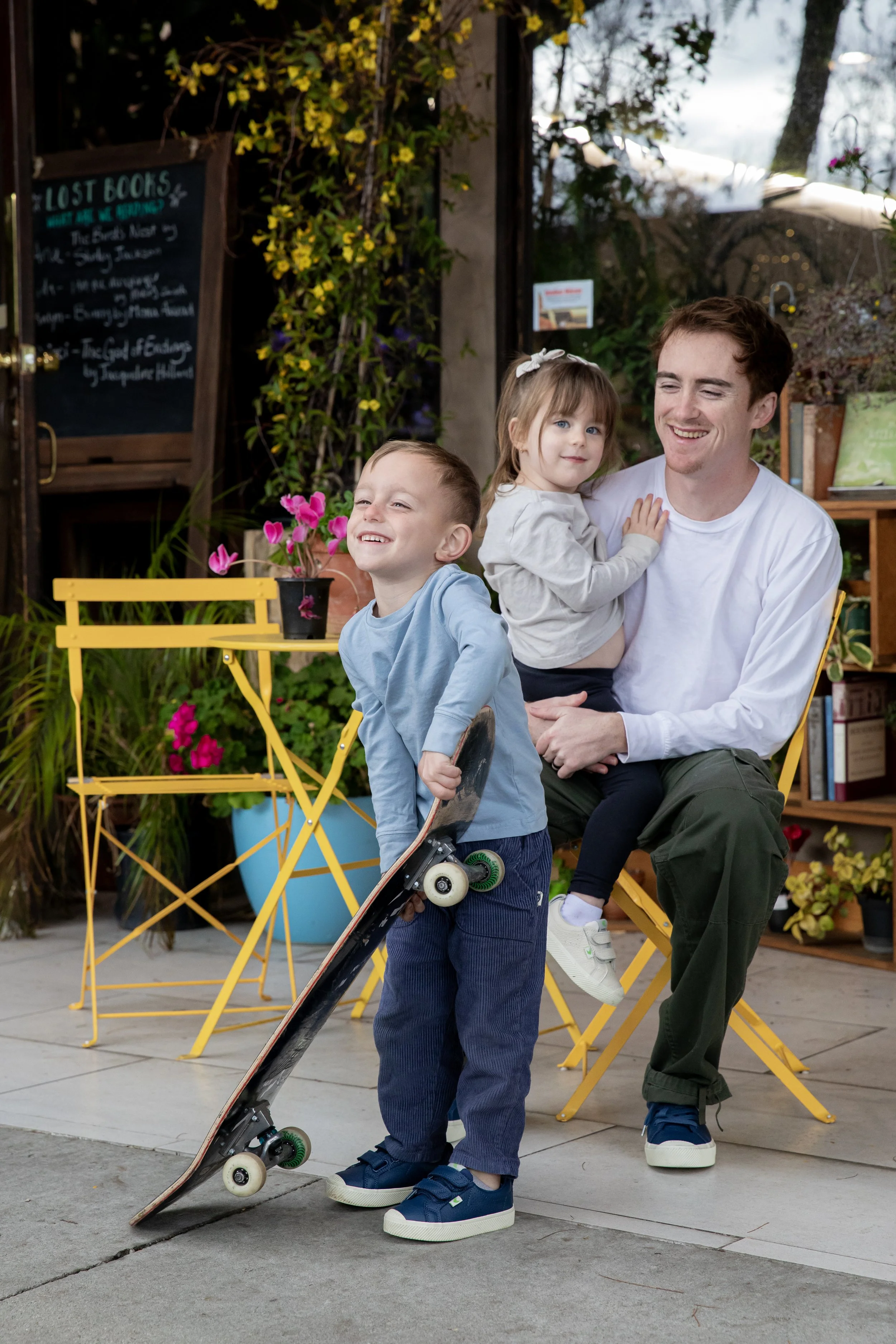 Tyler, Emy & Azai in front of bookstore 1.JPG