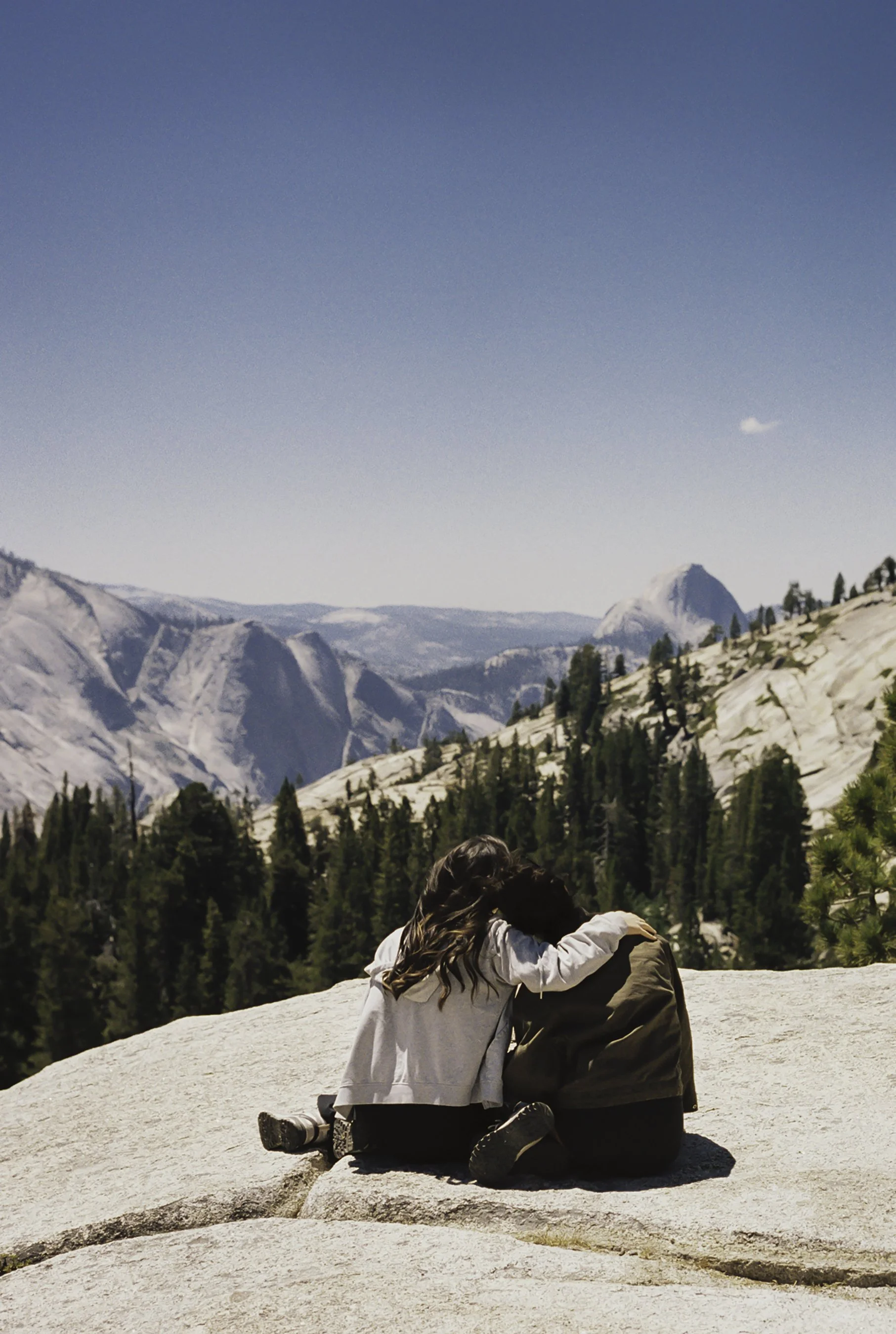 Karissa & Savannah looking at Yosemite mountains.JPG