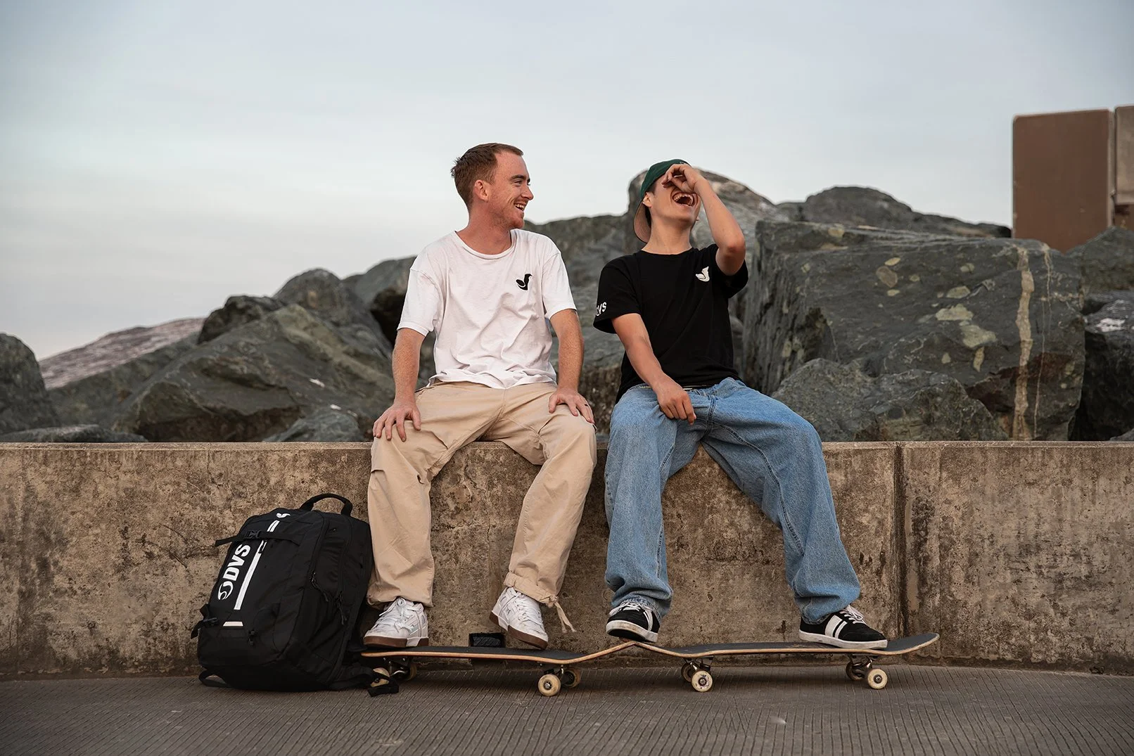 Tyler and Steven laughing bts portrait.jpg
