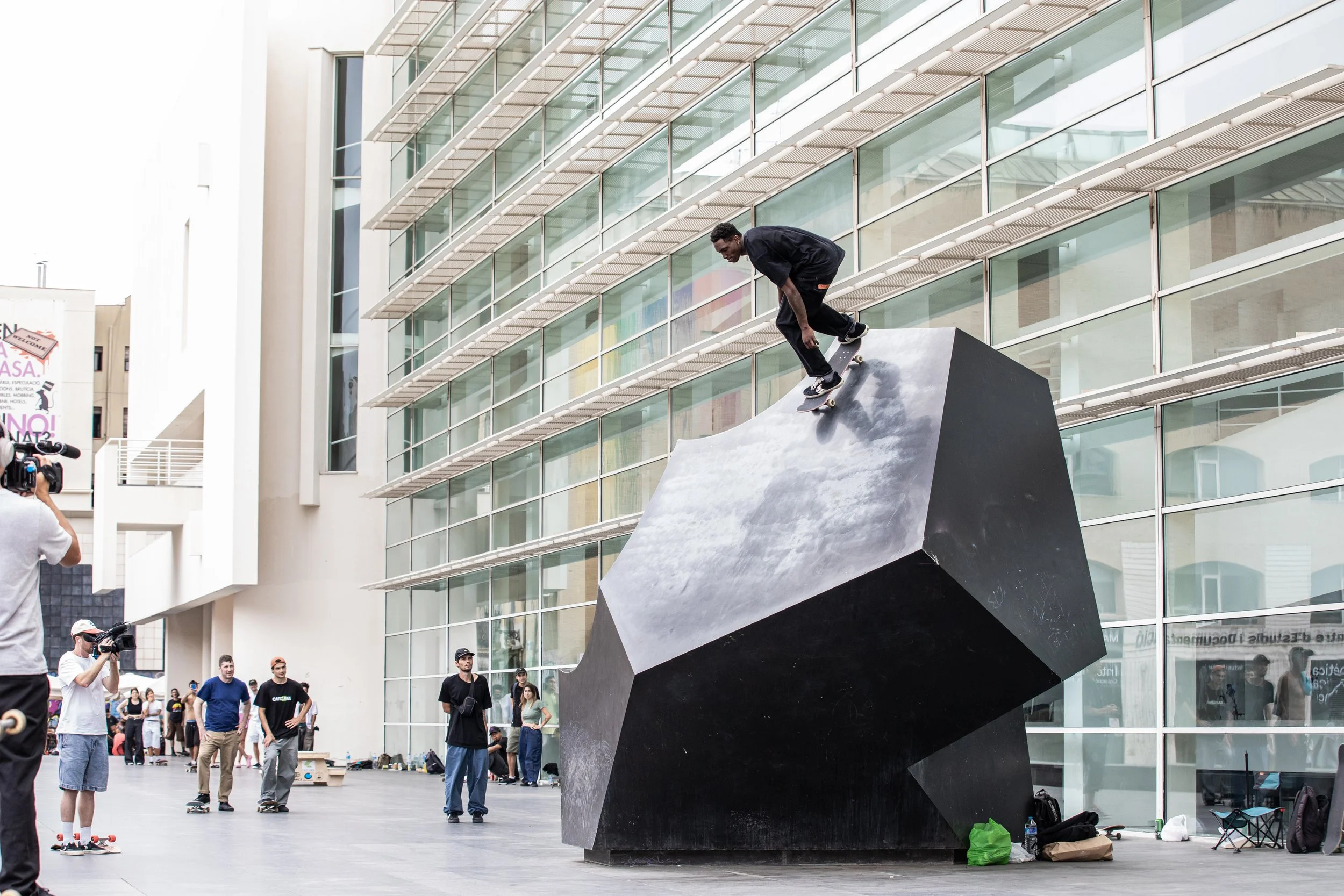 LeAndre drop in on sculpture 1.JPG