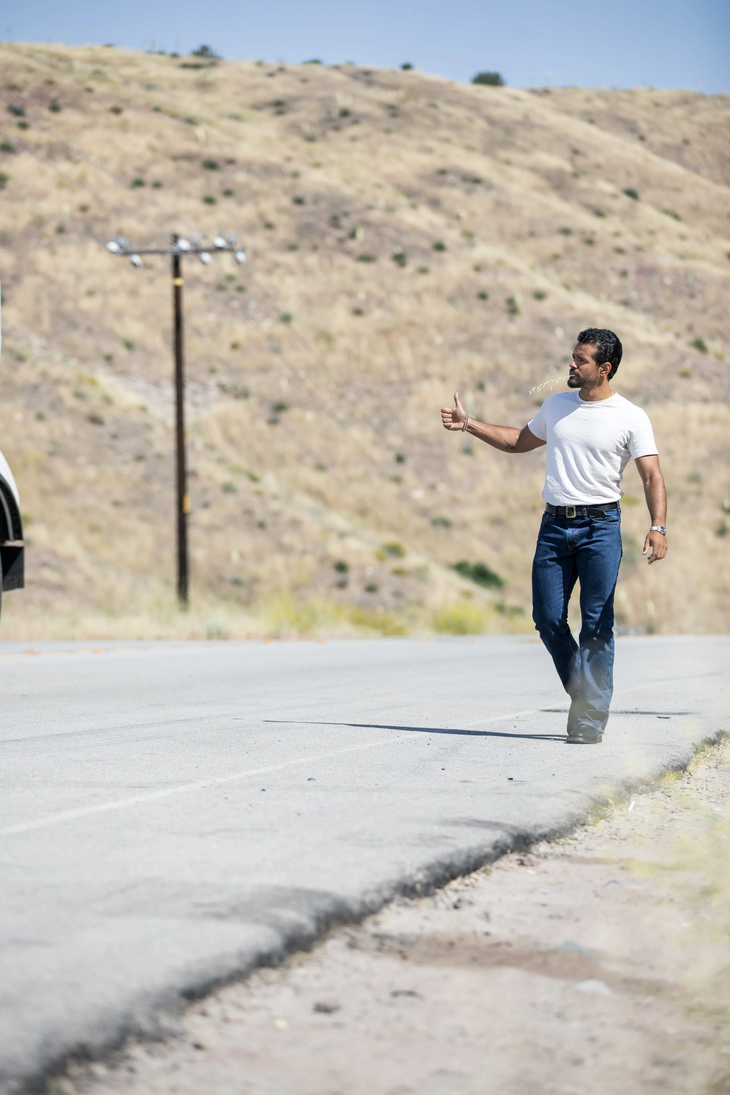 Jacob hitchhiking portrait 2.JPG