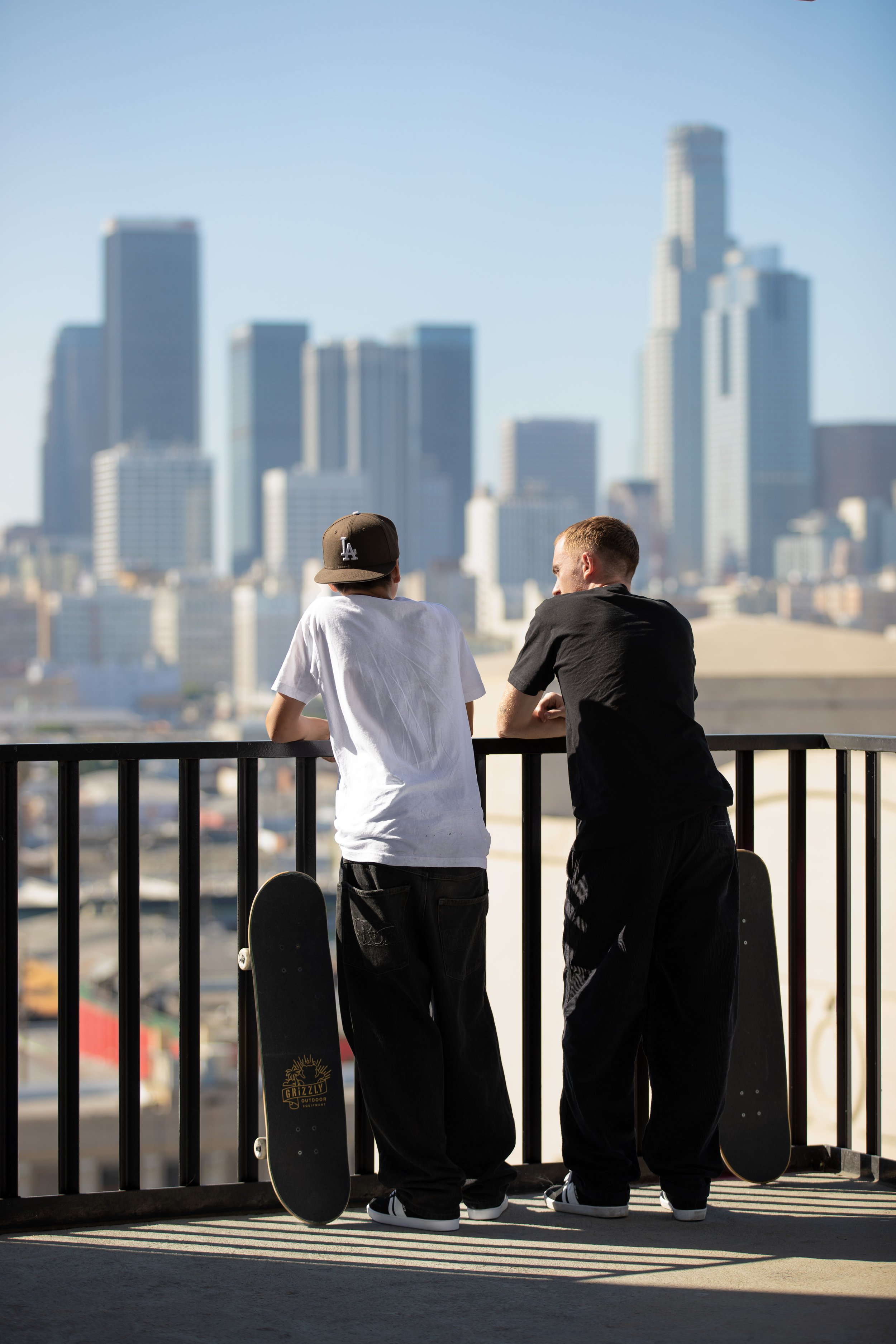 Tyler & Steven looking at skyline.JPG