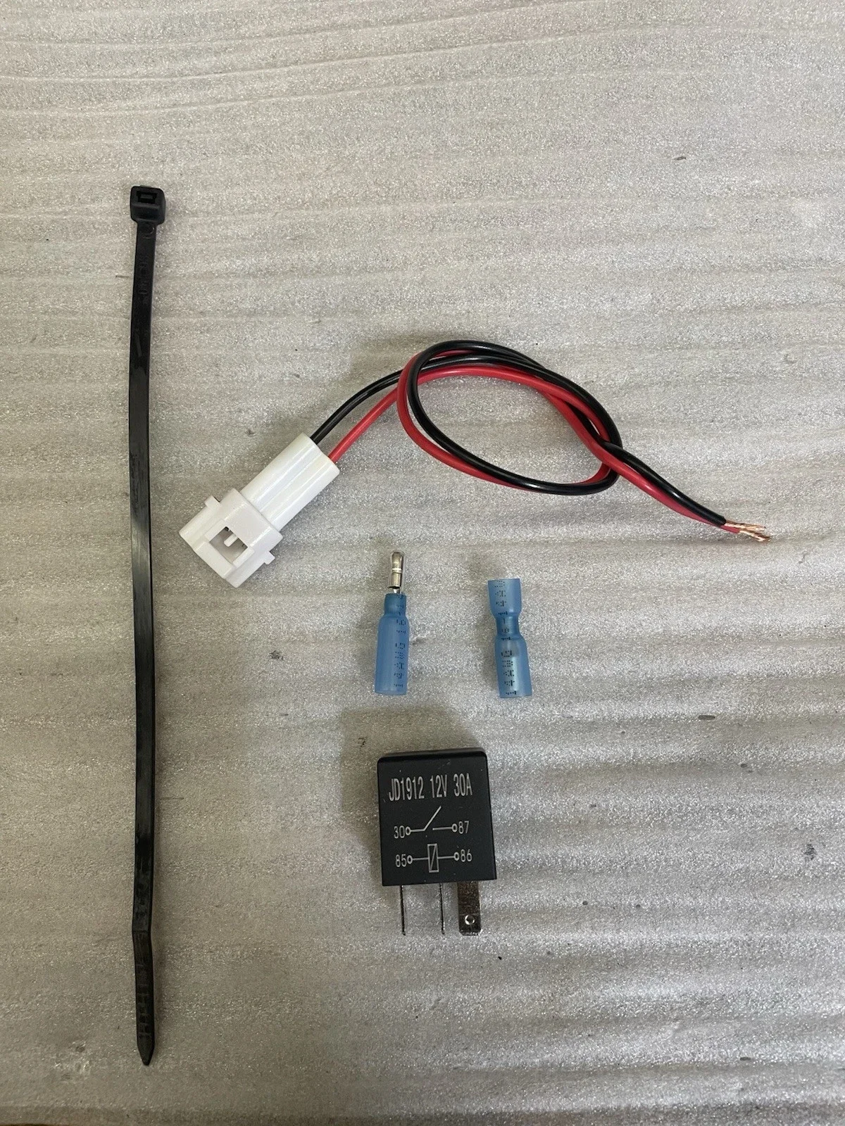 2022+ Kawasaki KLR650 Auxiliary Light/switch Pigtail, Relay, Barrel Connector