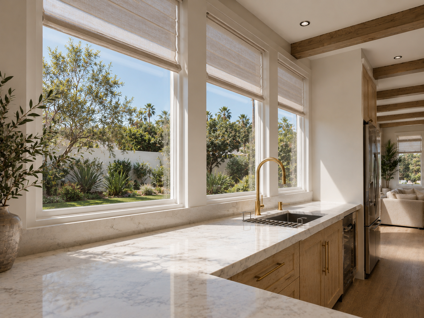 Ricks kitchen refrigerator moved to side wall three windows.png
