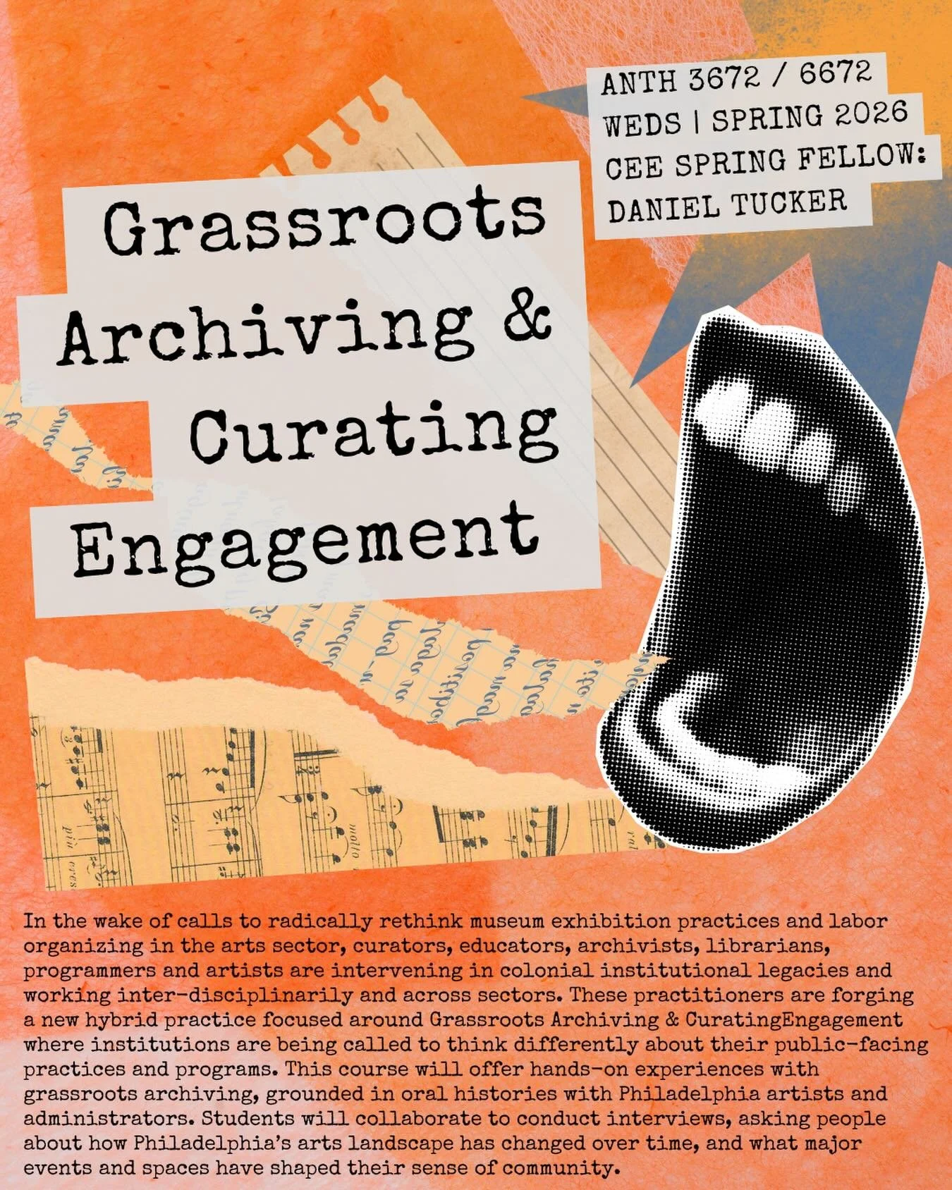 PENN Students! don&rsquo;t miss out on this fantastic course this spring 2026 with incoming fellow Daniel Tucker. Check it out and reach out for more info !