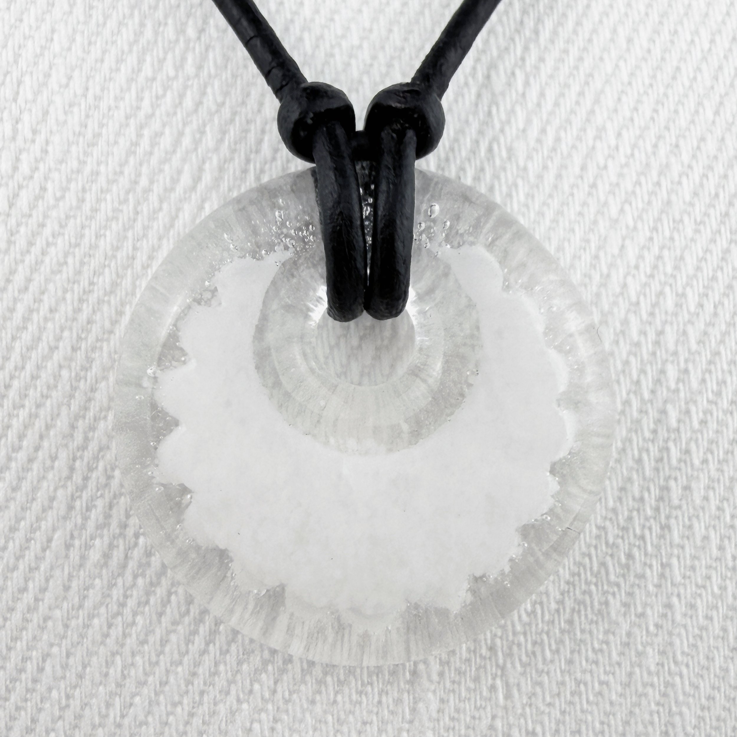 White Luna Pendant Necklace