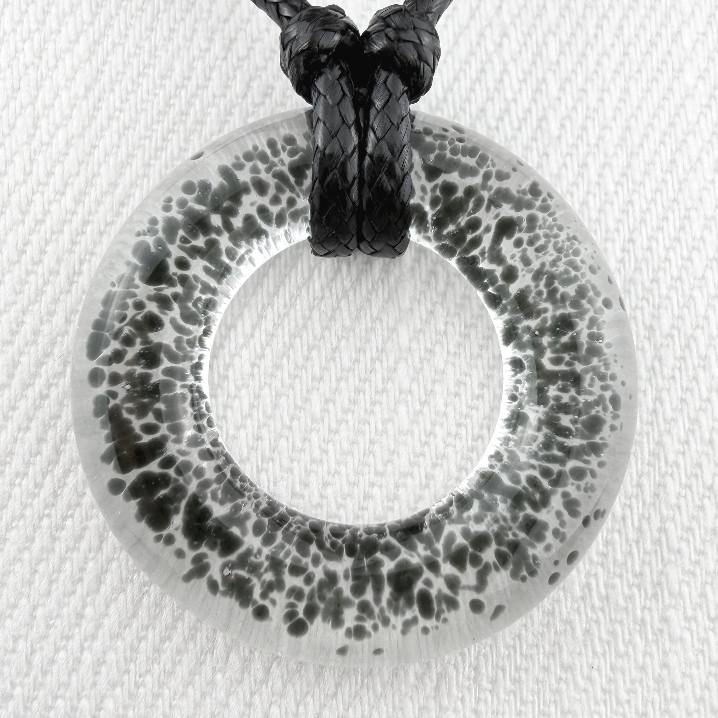 Black Aureole Petite Pendant Necklace