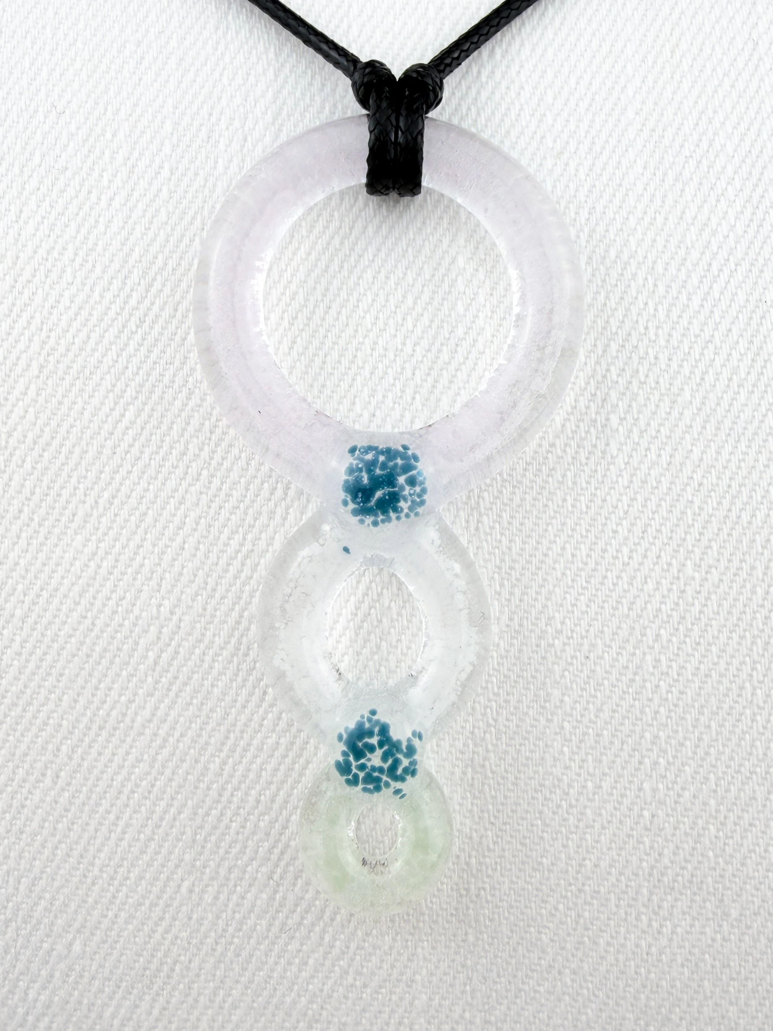 Pink and Mint Mirage Syzygy Pendant Necklace