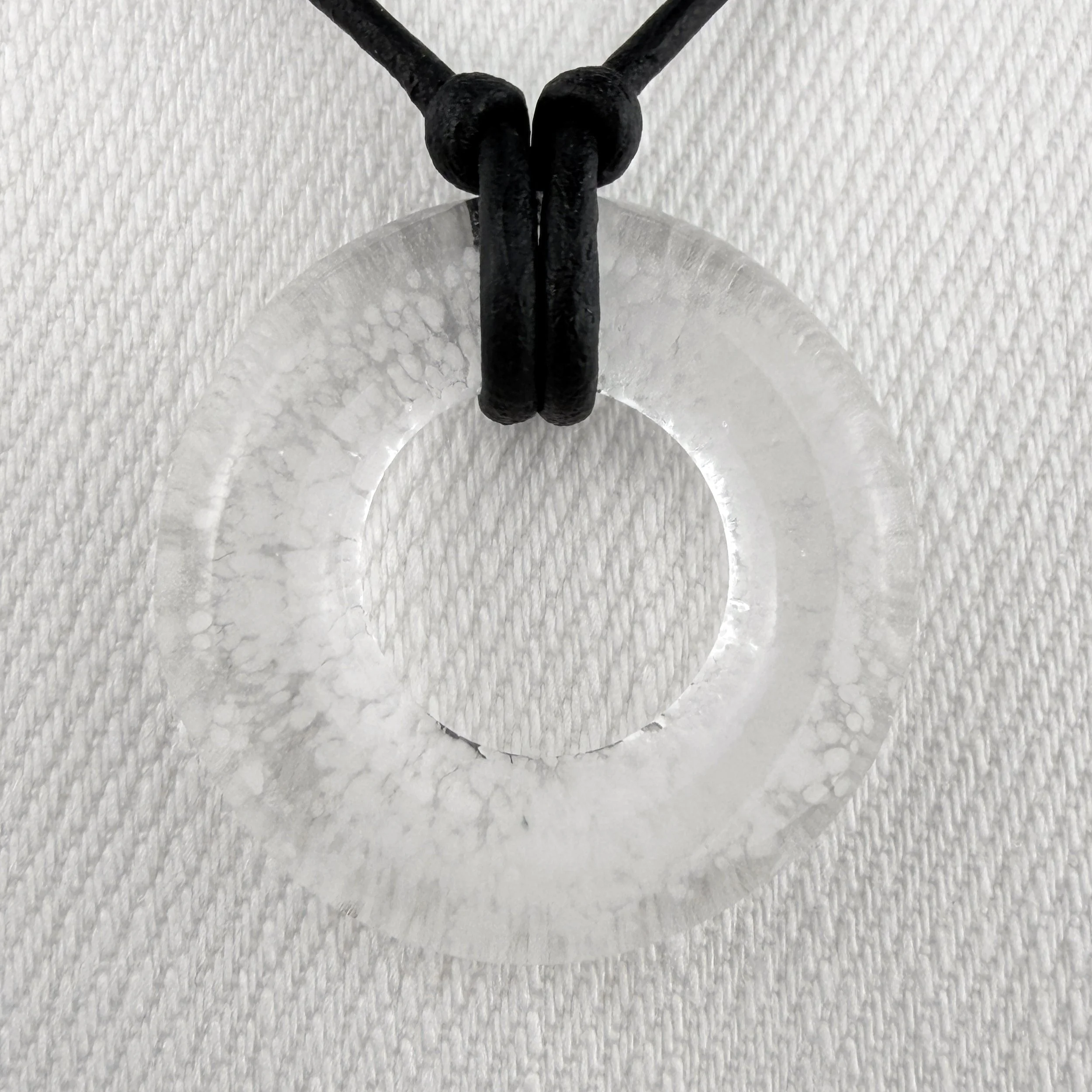 White Aureole Petite Pendant Necklace