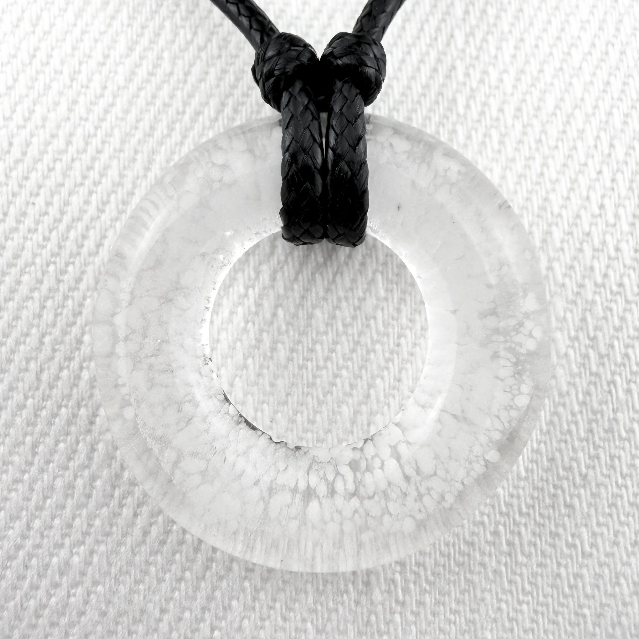 White Aureole Petite Pendant Necklace