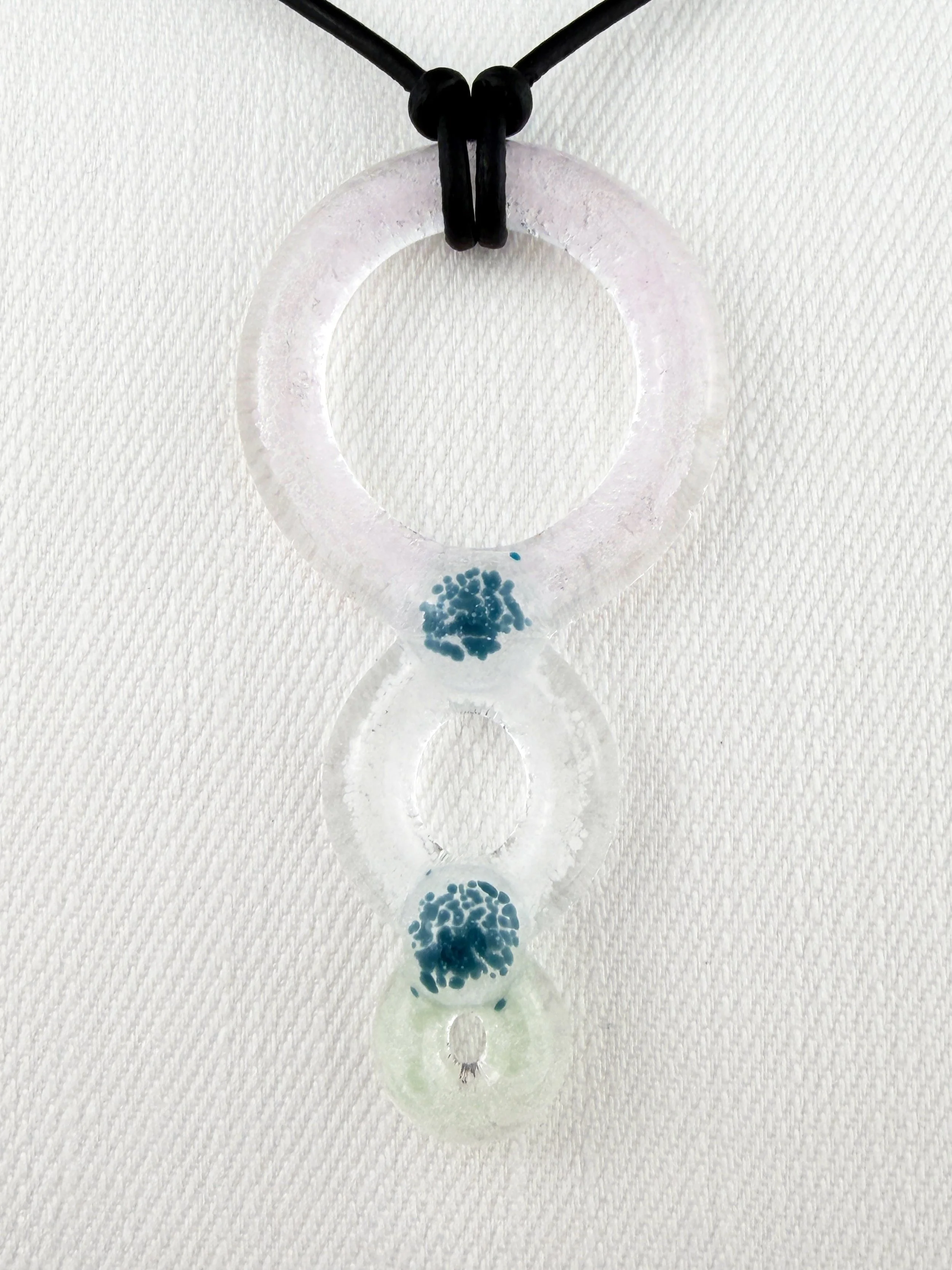 Pink and Mint Mirage Syzygy Pendant Necklace