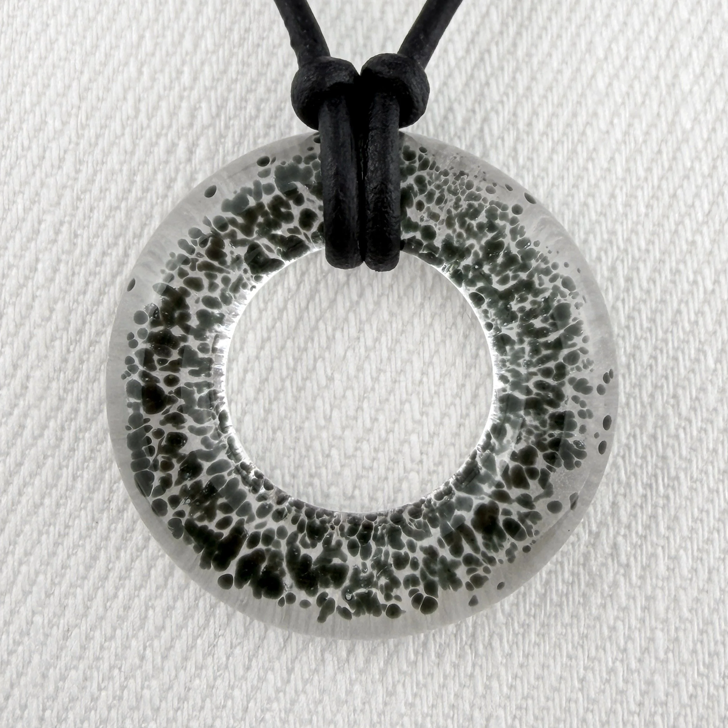 Black Aureole Petite Pendant Necklace