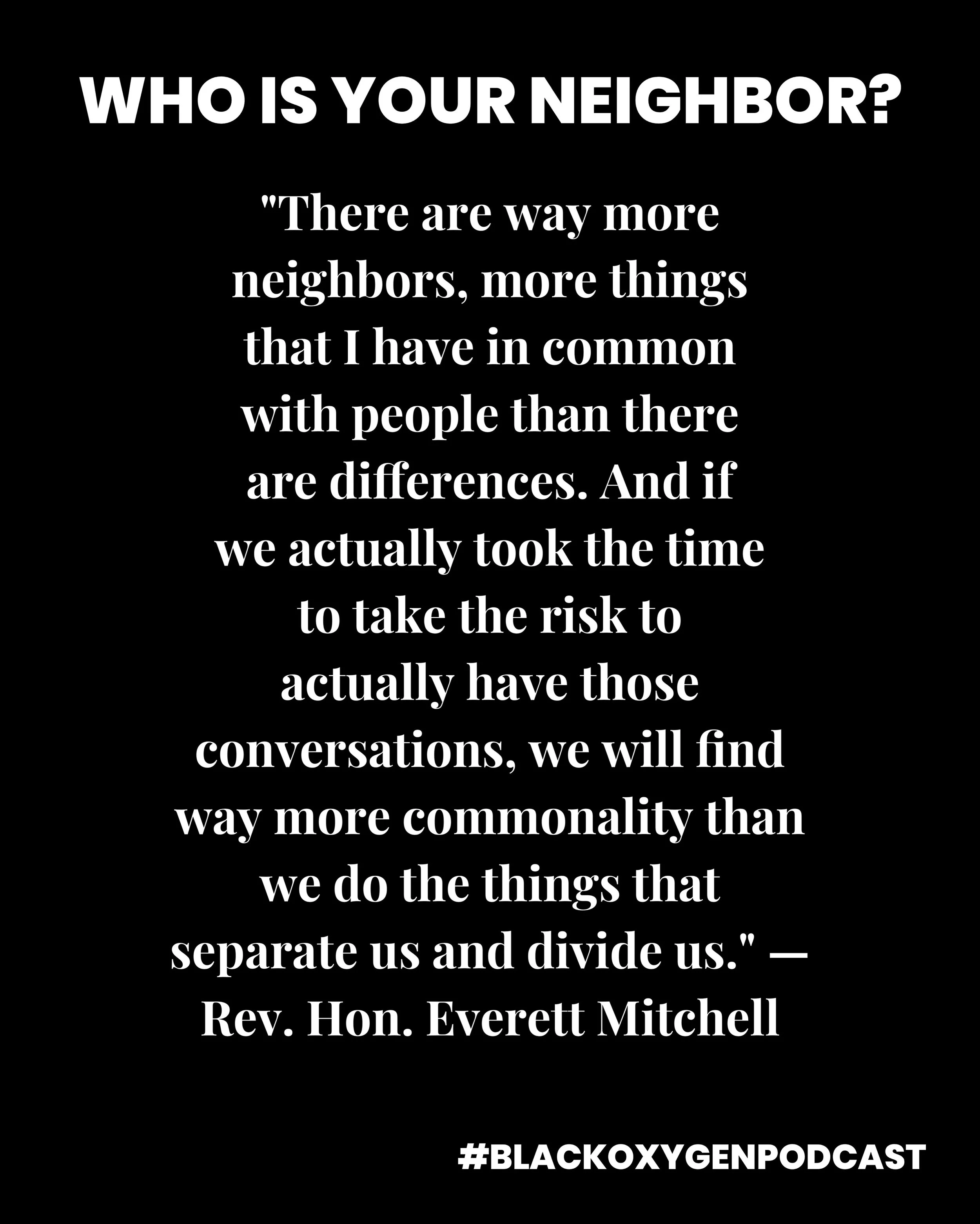 Black Oxygen feat Hon. Rev. Everett Mitchell 