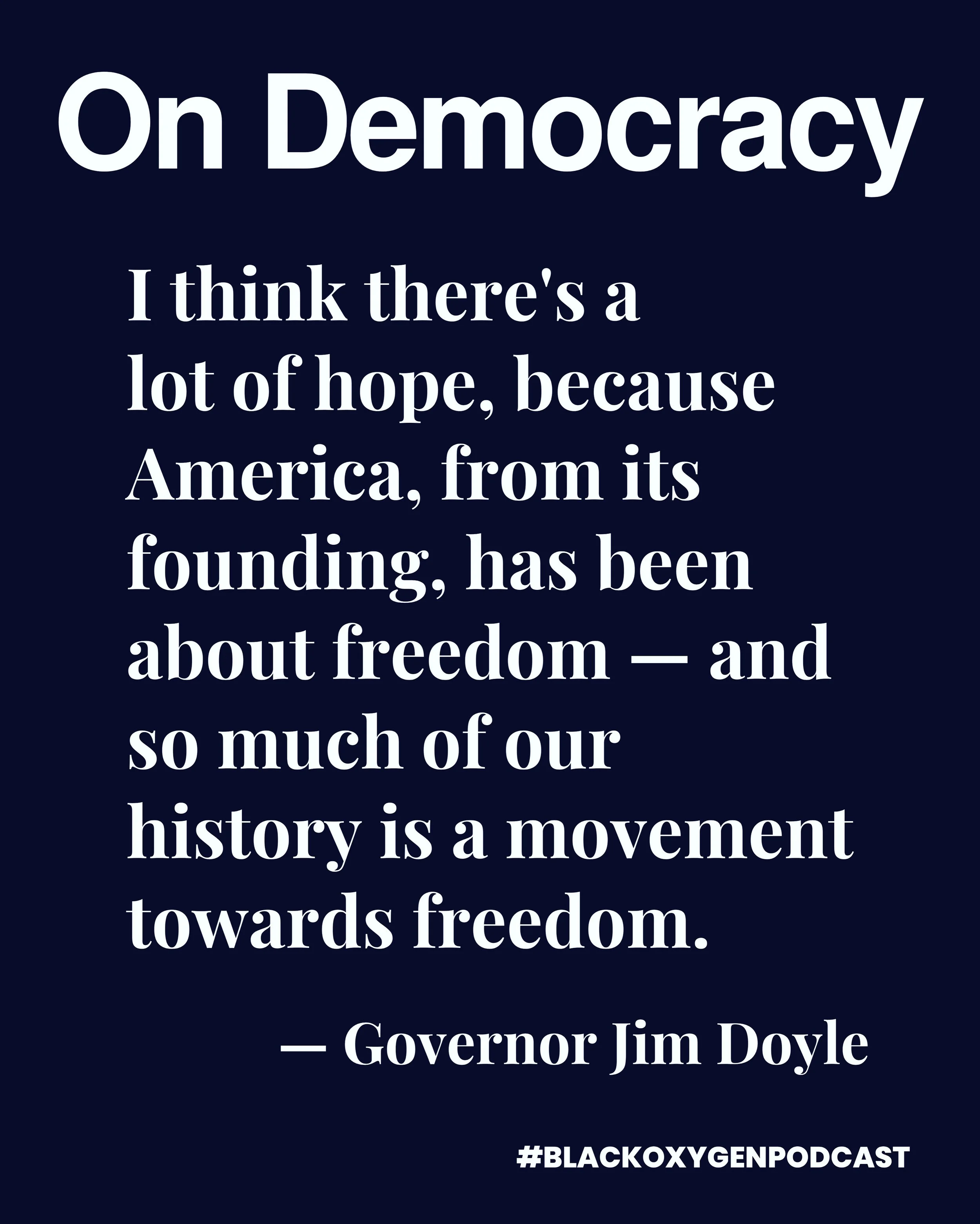 Black Oxygen feat. Governor Jim Doyle