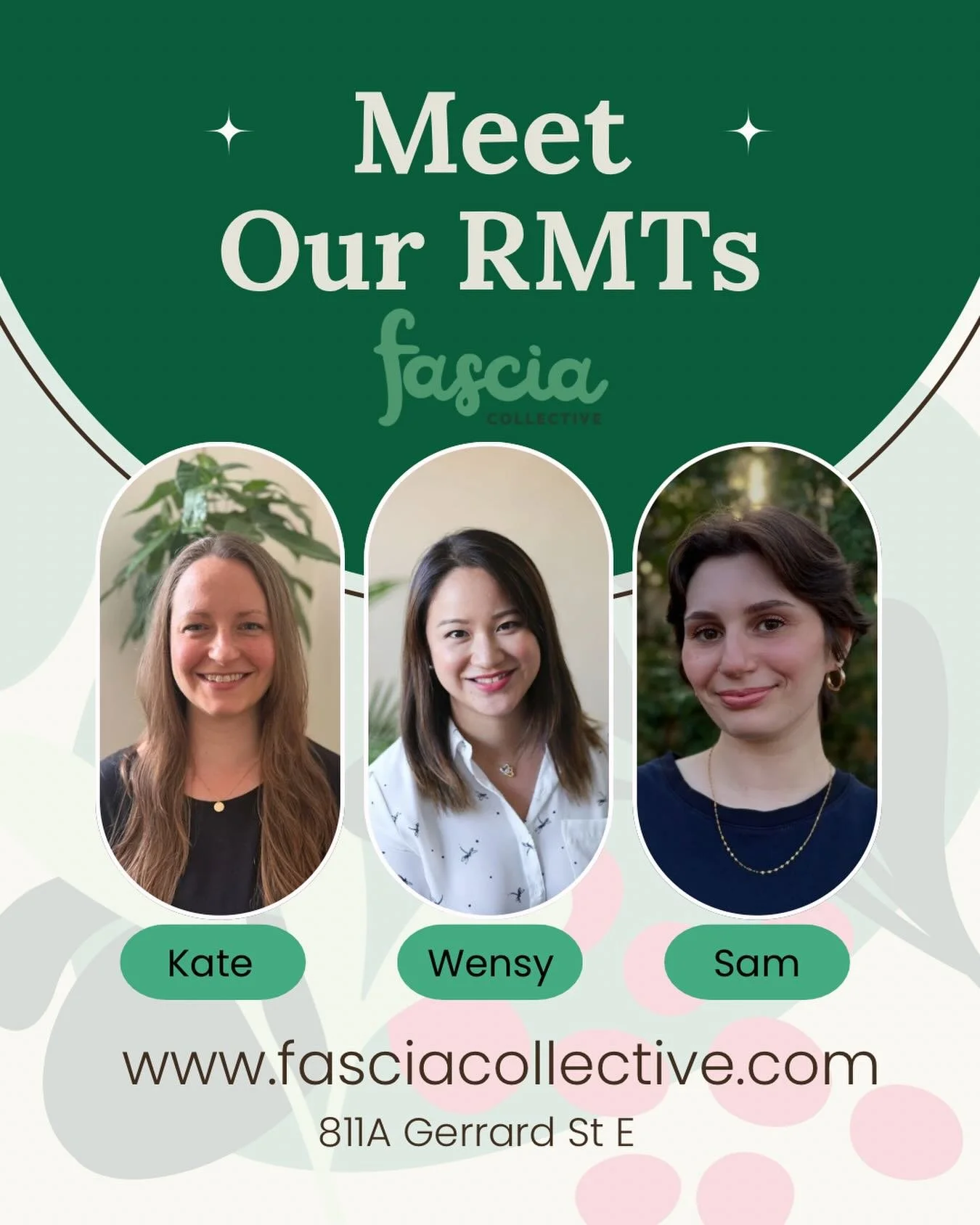 Meet our RMTs 💆🏽&zwj;♀️🤰🏻👶🏼👅 🧠🦵🏻💪🏻👣
&nbsp; ⠀⠀⠀⠀⠀⠀⠀⠀⠀⠀⠀⠀
Our RMTs have a unique set of modalities they weave into their treatments from craniosacral therapy, myofascial release to visceral manipulation. 
&nbsp; ⠀⠀⠀⠀⠀⠀⠀⠀⠀⠀⠀⠀
Their focus is
