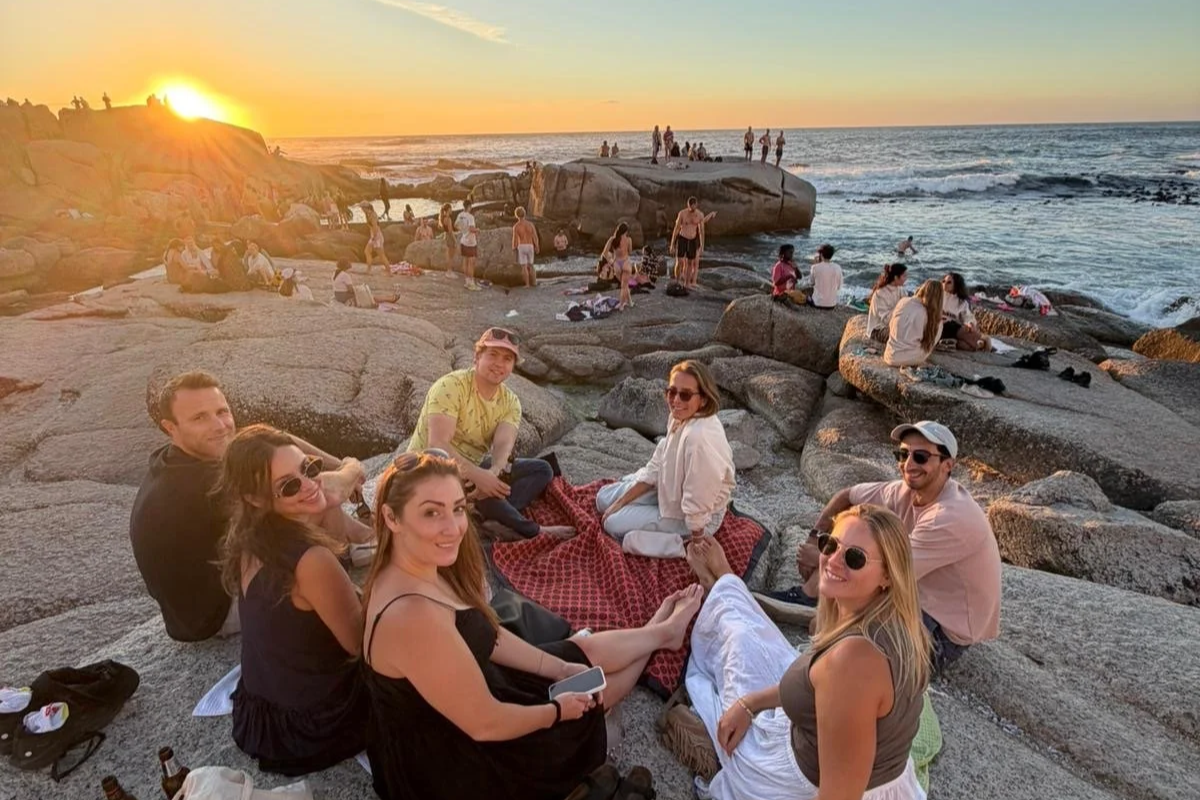 Digital nomad friends from co-living house in Cape Town, South Africa